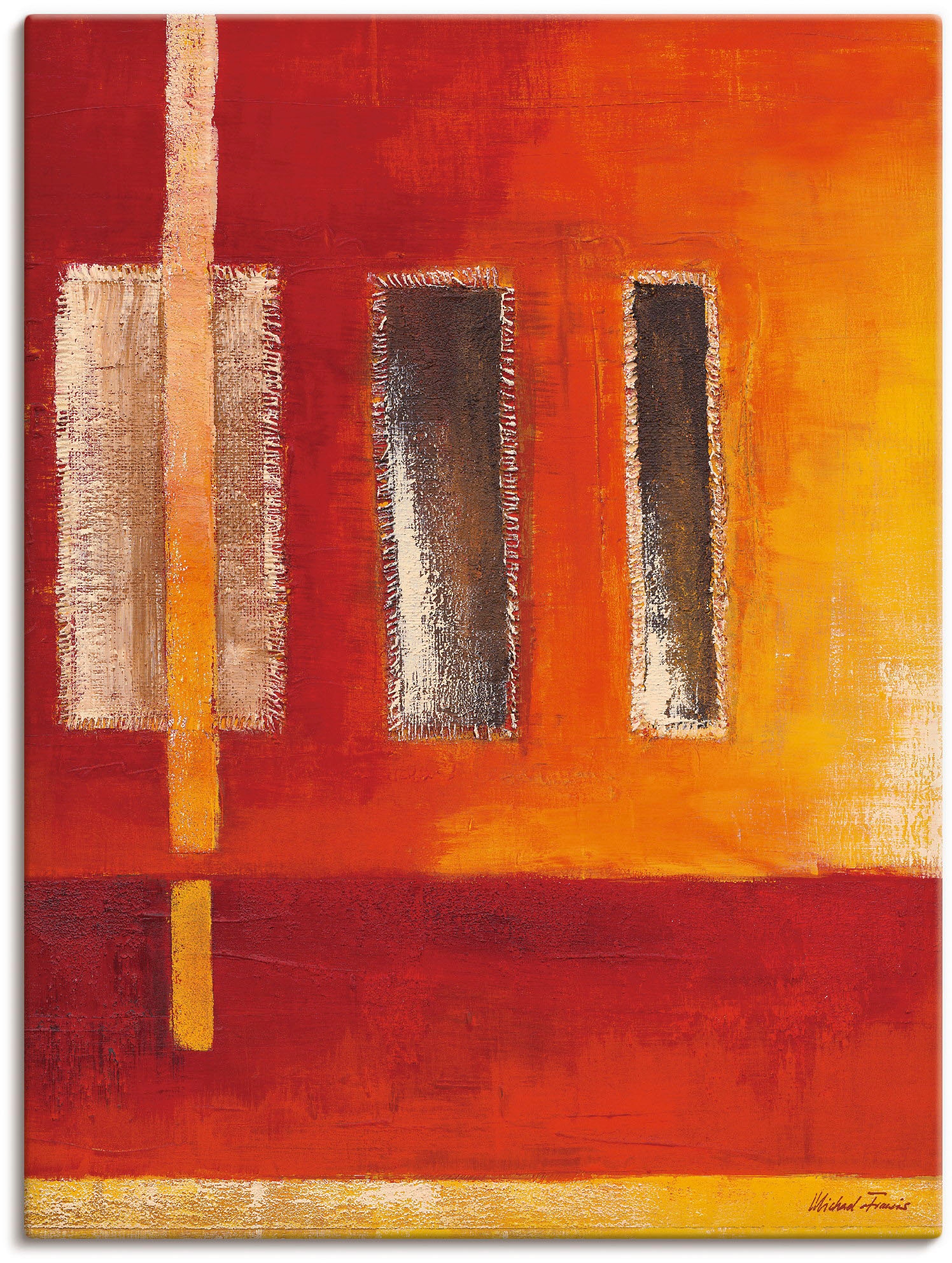 Image of Artland Leinwandbild "Felder I - Abstrakt" Muster 1 Stk. tlg. als Leinwandbild in verschied. Grössen