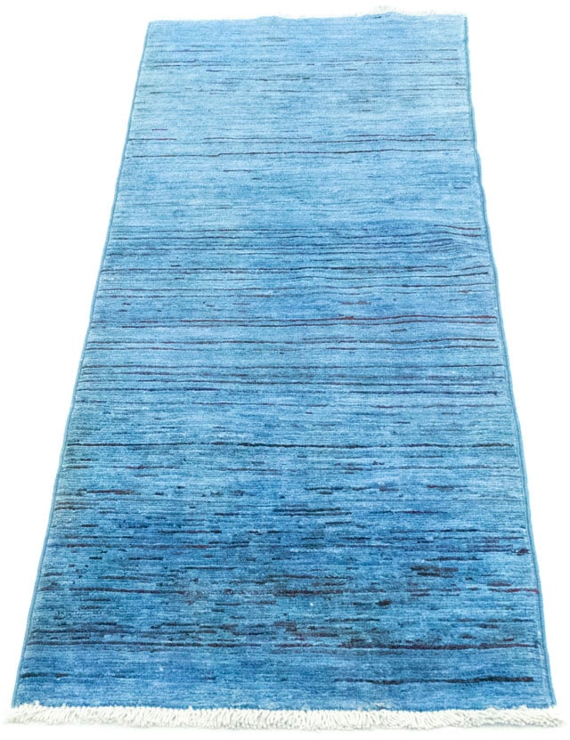 Wollteppich »Ziegler Teppich handgeknüpft blau«, rechteckig