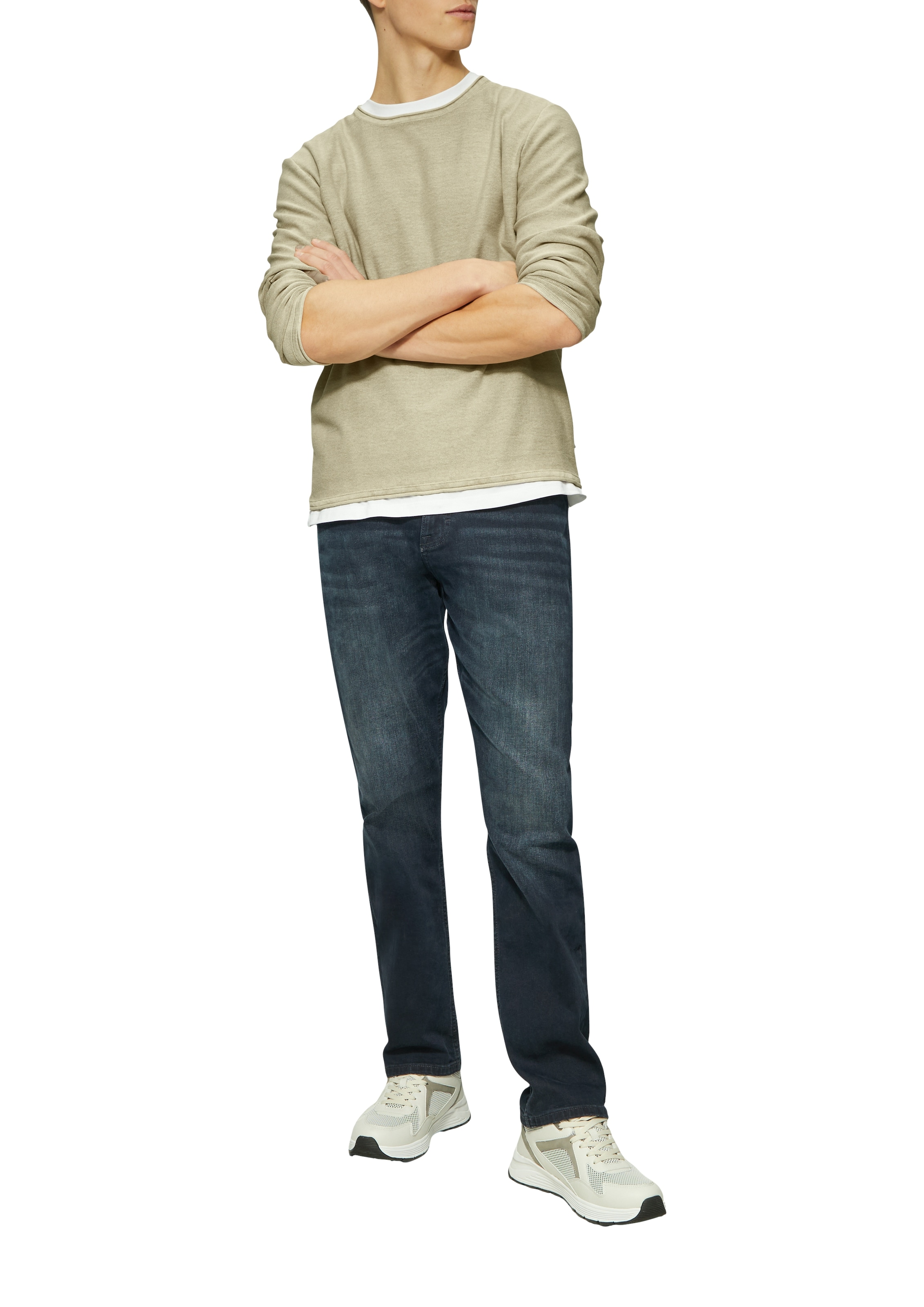 QS Strickpullover mit Rollkante