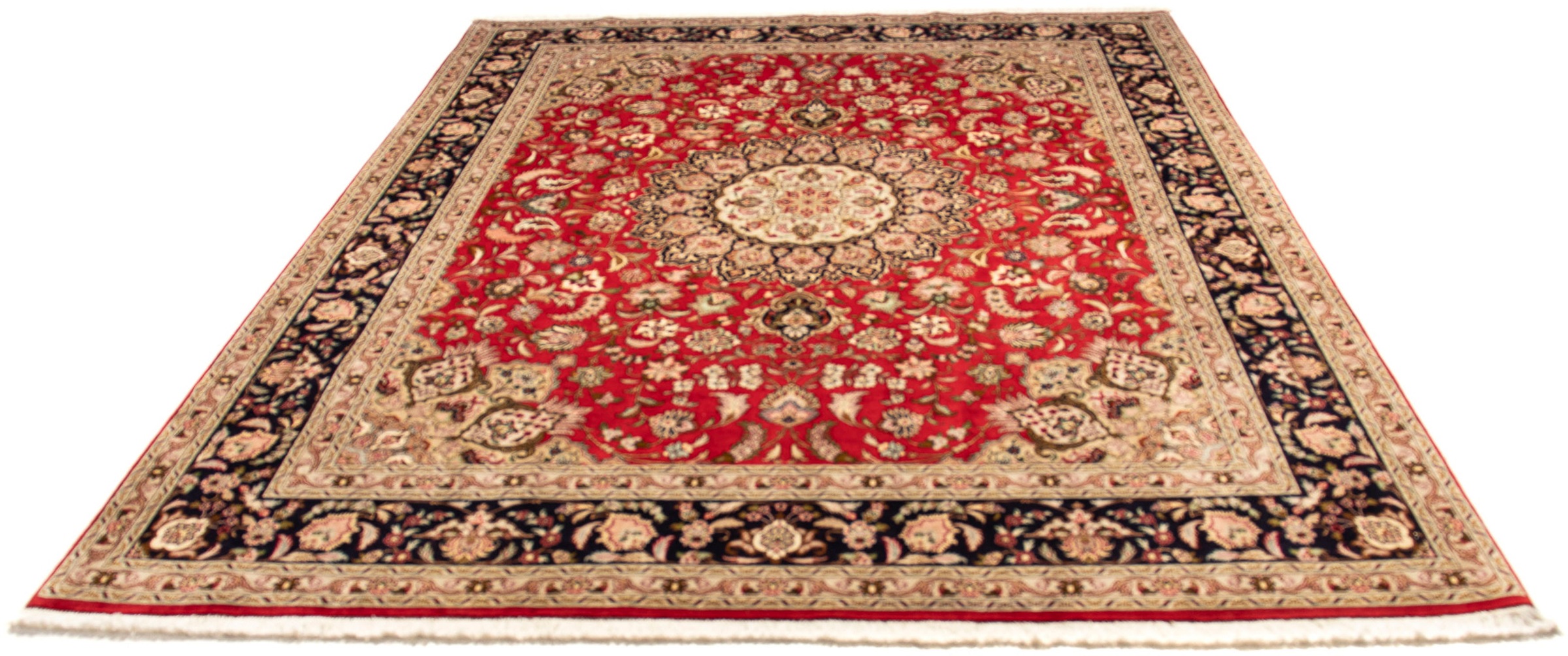 Image of morgenland Orientteppich »Perser - Täbriz - Royal - 268 x 204 cm - rot«, rechteckig, 7 mm Höhe, Wohnzimmer, Handgeknüpft, Einzelstück mit Zertifikat bei Ackermann Versand Schweiz