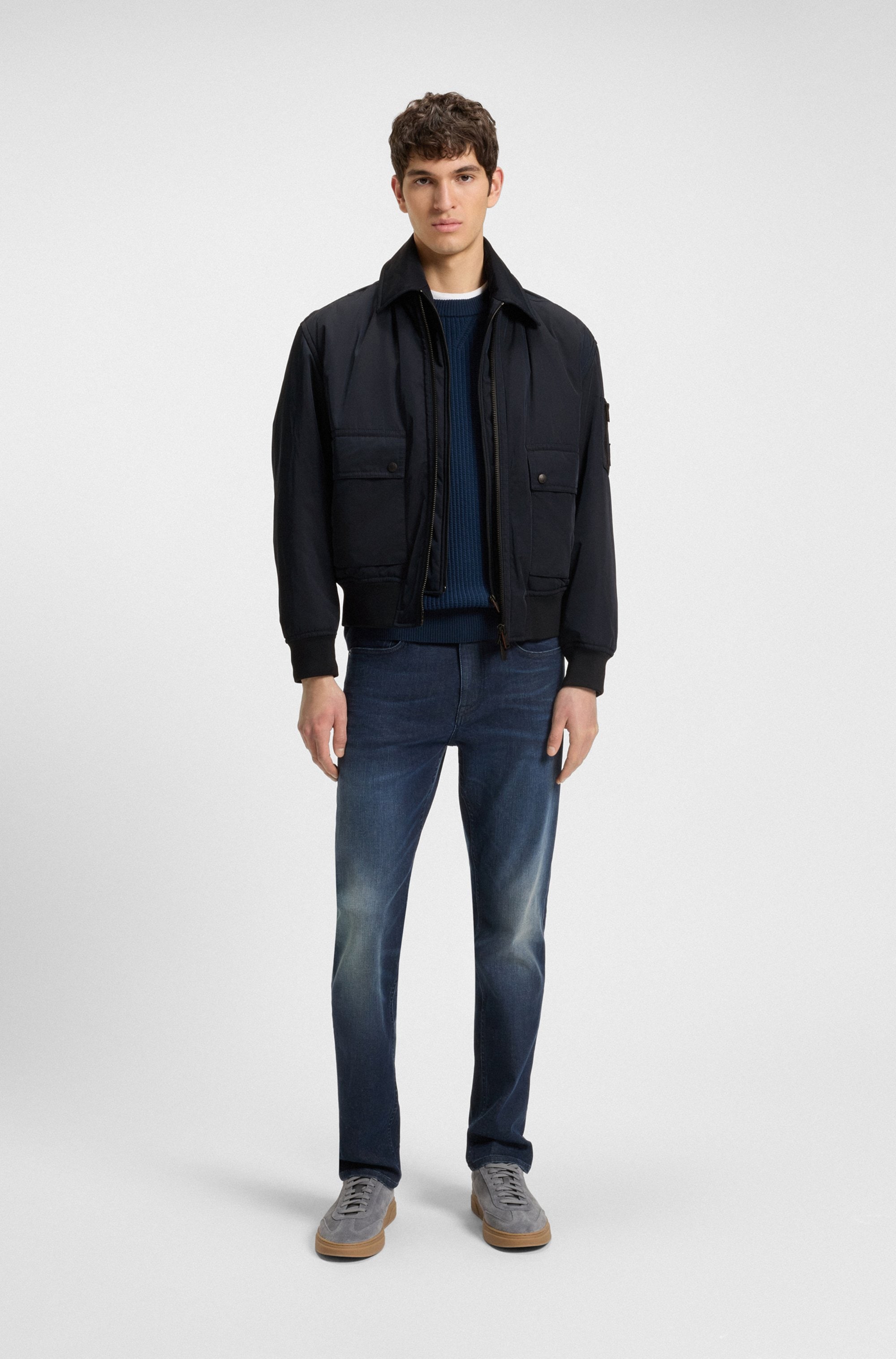 BOSS ORANGE Blouson »Oking« mit abnehmbarem Kragen