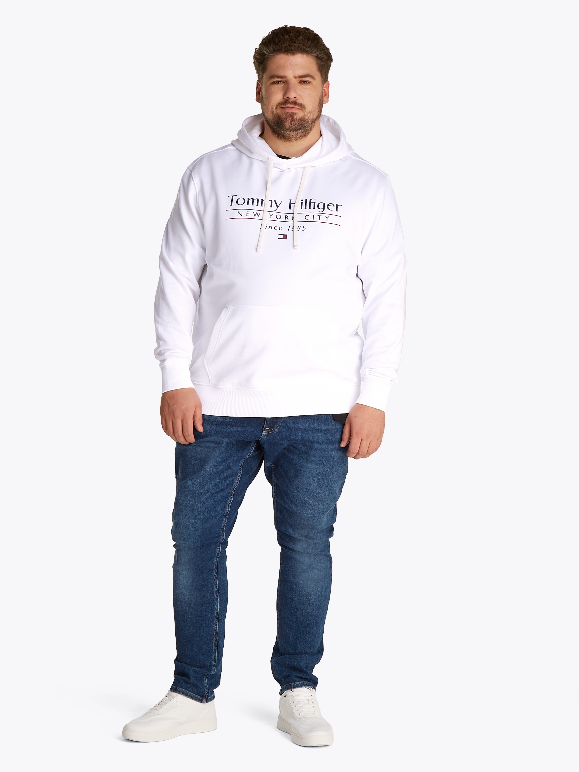 Tommy Hilfiger Big & Tall Kapuzensweatshirt »BT-HILFIGER CENTER STACK HOODY-B«, Grosse Grössen
