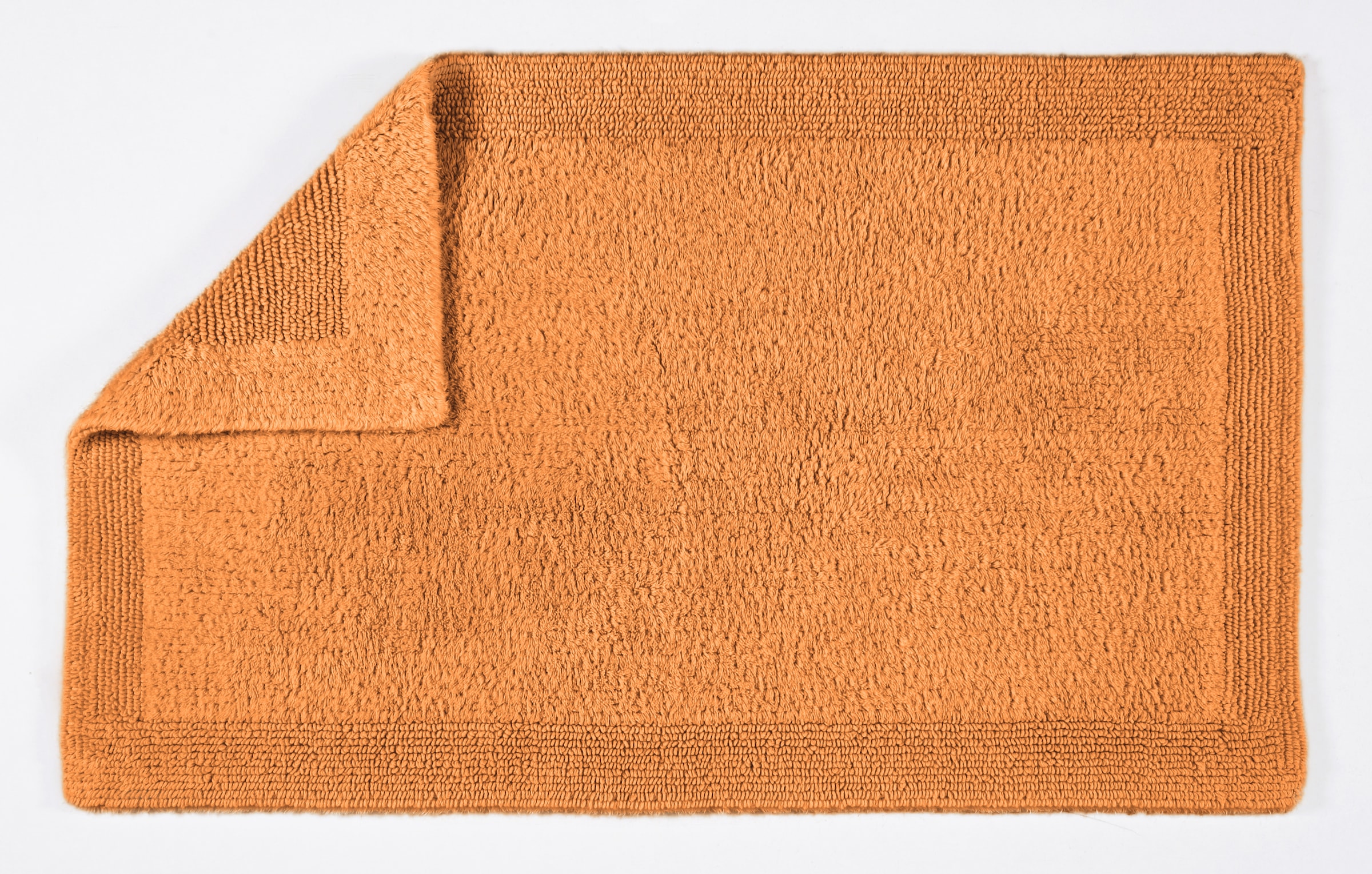 my home Badematte »Kapra, Badvorleger, Badezimmer Teppich«, beidseitig nutzbar-fussbodenheizungsgeeignet-strapazierfähig, mit Bordüre, Badteppich, Badematte, Baumwolle