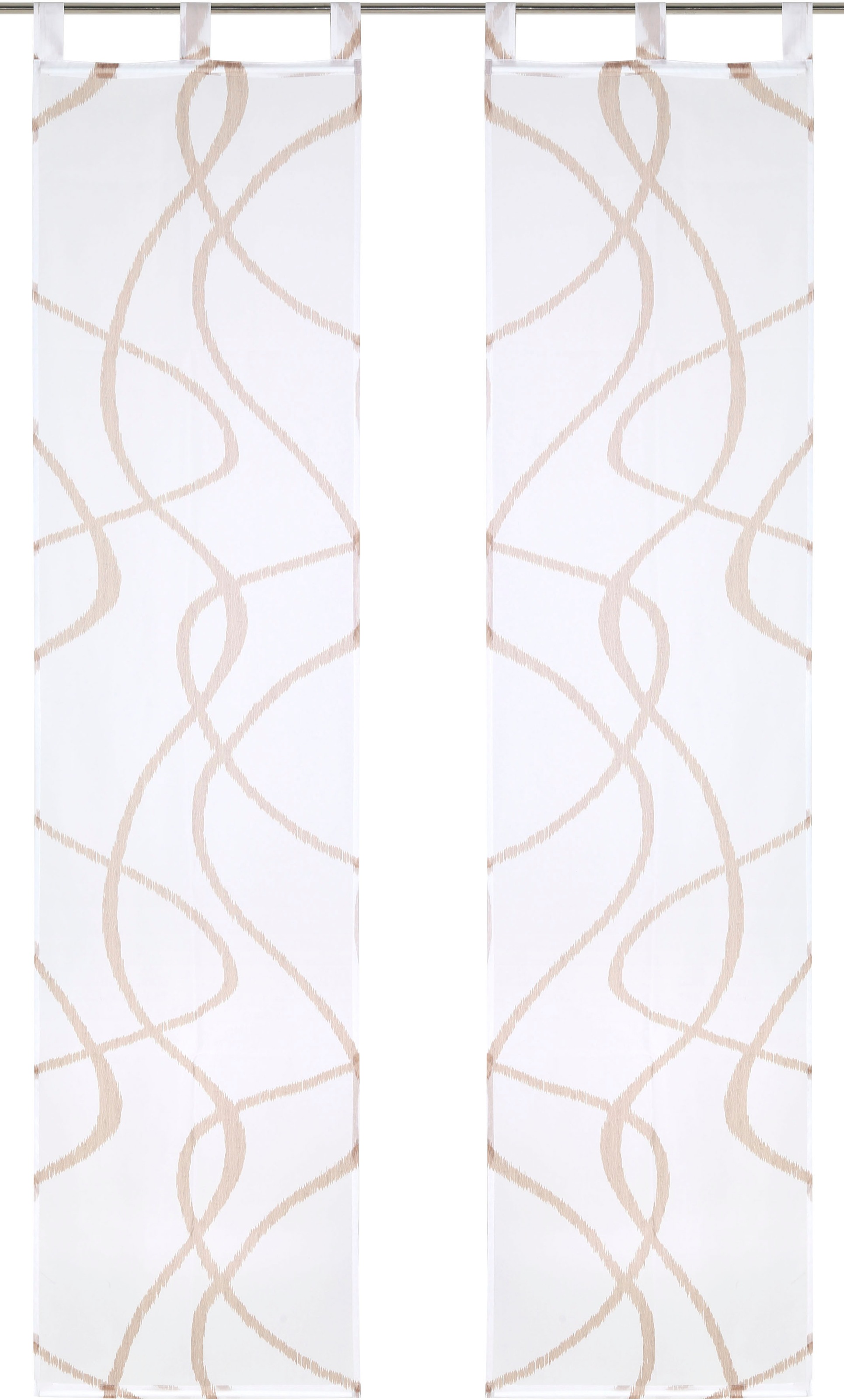 Image of GOODproduct Schiebegardine "Bene" Schlaufen 2 Stk. tlg. Inkl. Beschwerungsstange, transparent, glatt, gemustert
