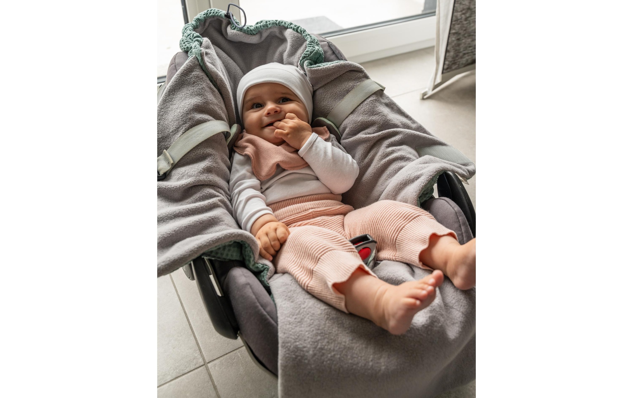 ULLENBOOM ® Couverture d'enveloppement »Waffel-Uni 90 x 100 cm«