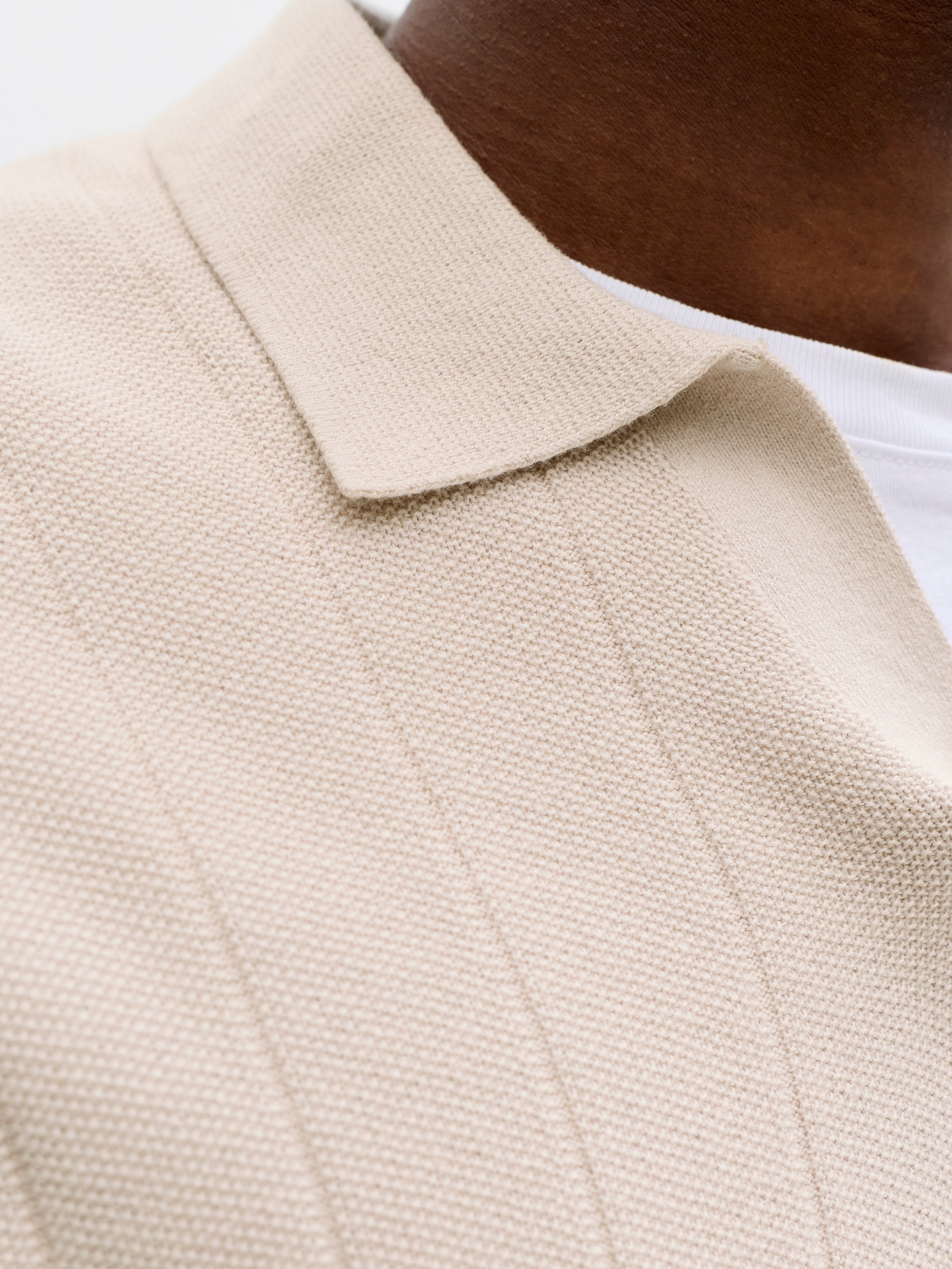 Jack & Jones Pull à col polo »JJEBRADLEY KNIT SPLIT NECK SS SN« Coton