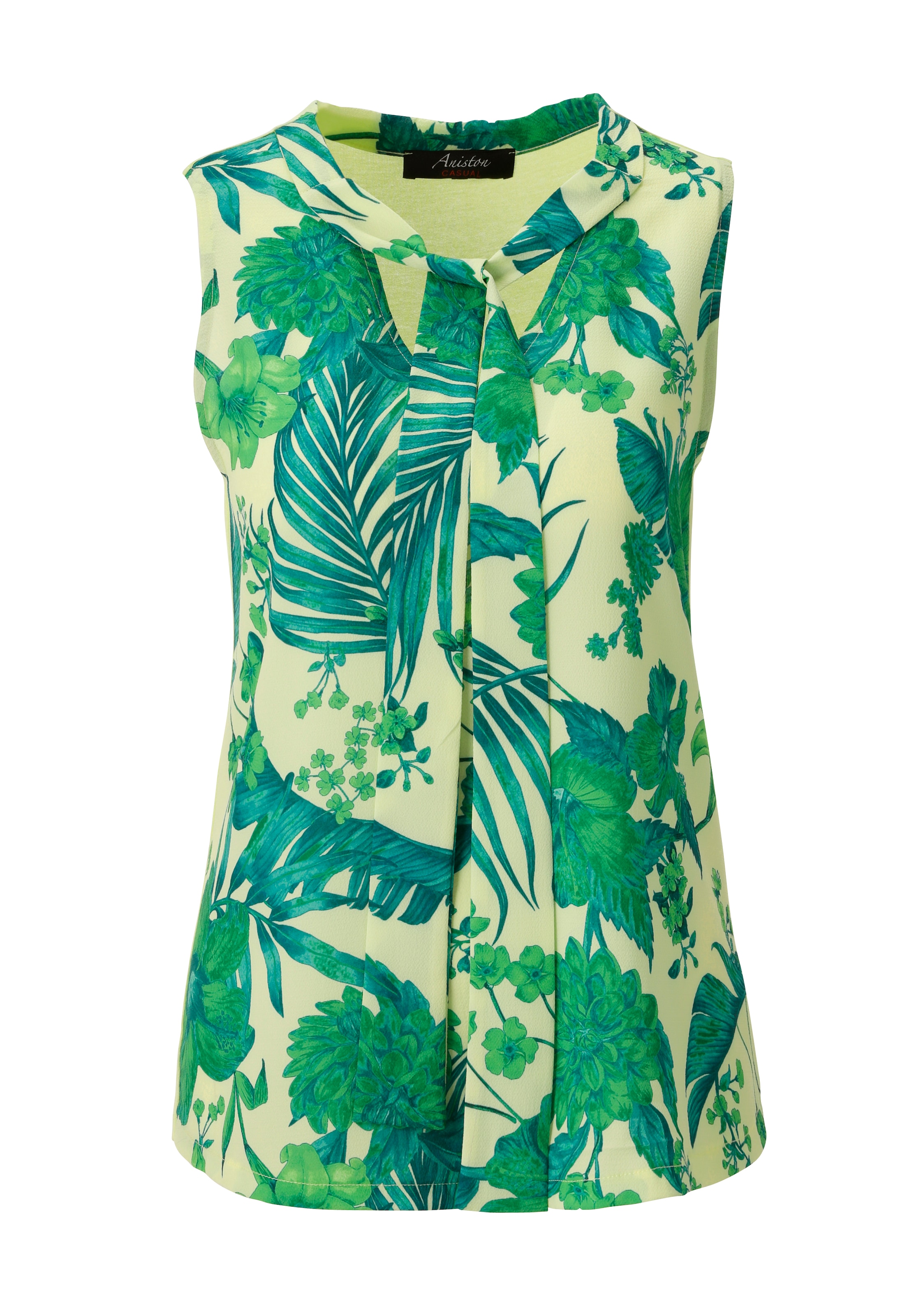 Aniston CASUAL Top chemisier mit farbharmonischen Blumen und Blättern bedruckt - NEUE KOLLEKTION