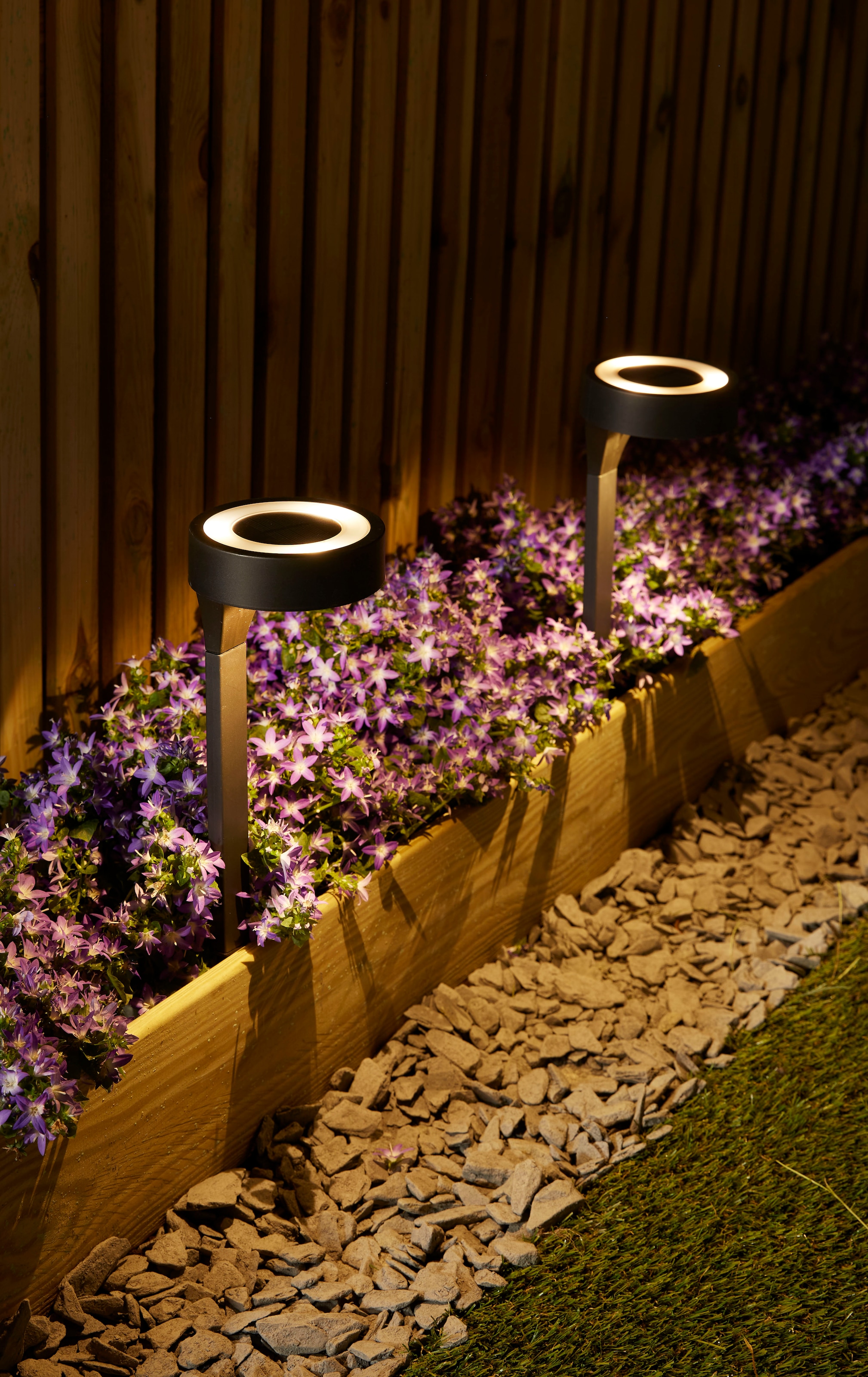 LUXFORM Gartenleuchte »Solar-Gartenleuchten - Orange - 2 St - LED« LED-Modul 2 Stk. Ganzjährig Solar