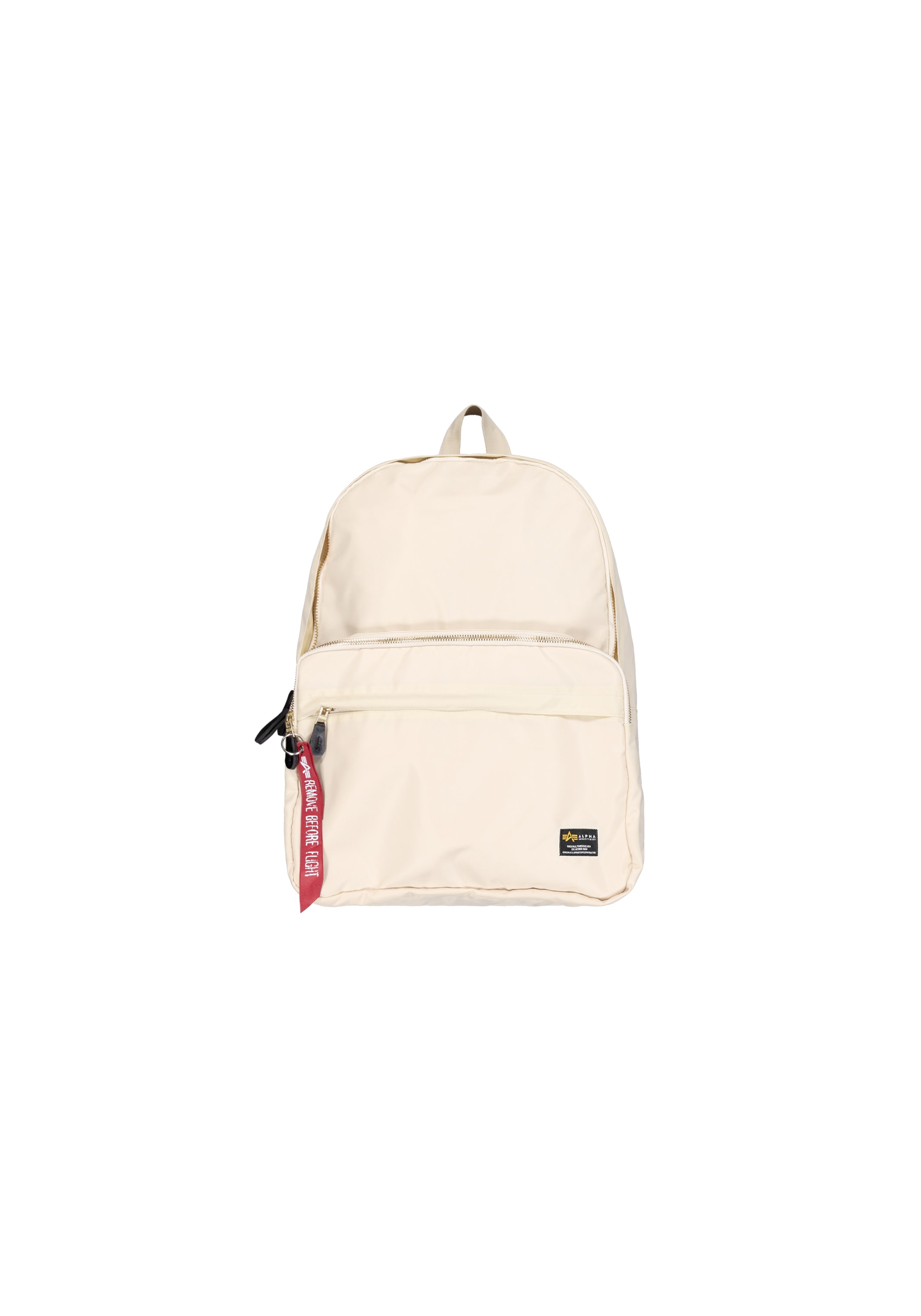 Alpha Industries, Unisex, Rucksack »Crew Backpack«, vintage weiß, onesize, Flight Nylon Stoff