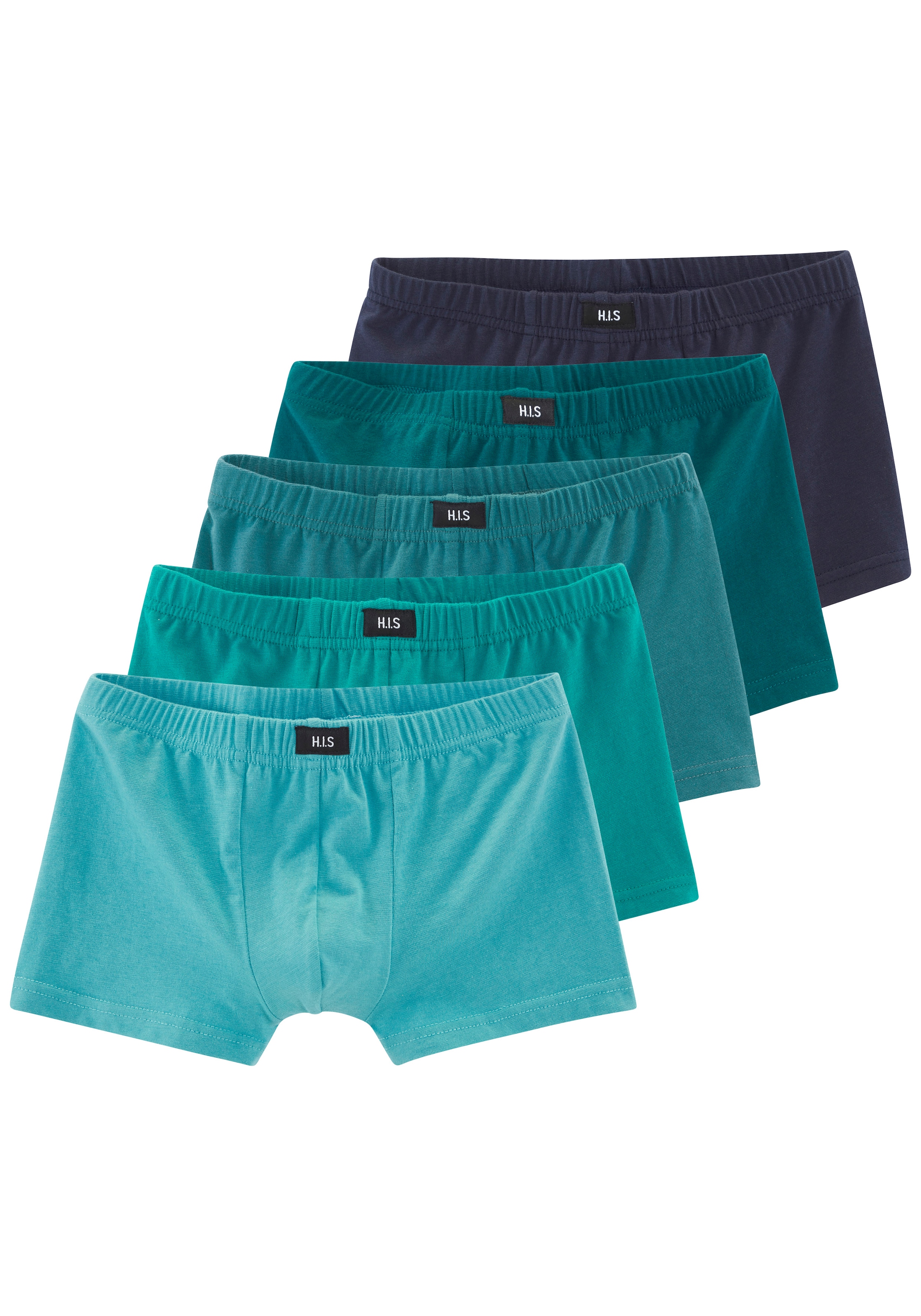 Image of H.I.S Boxer "Boxershorts für Jungen" Packung, 5 Stk. unifarben, mit Markenlabel, Baumwollmischung