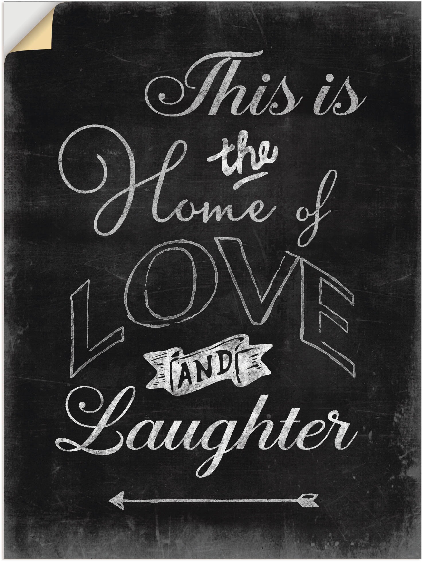 Image of Artland Wandbild »Zuhause II«, Sprüche & Texte, (1 St.), in vielen Grössen & Produktarten - Alubild / Outdoorbild für den Aussenbereich, Leinwandbild, Poster, Wandaufkleber / Wandtattoo auch für Badezimmer geeignet bei Ackermann Versand Schweiz