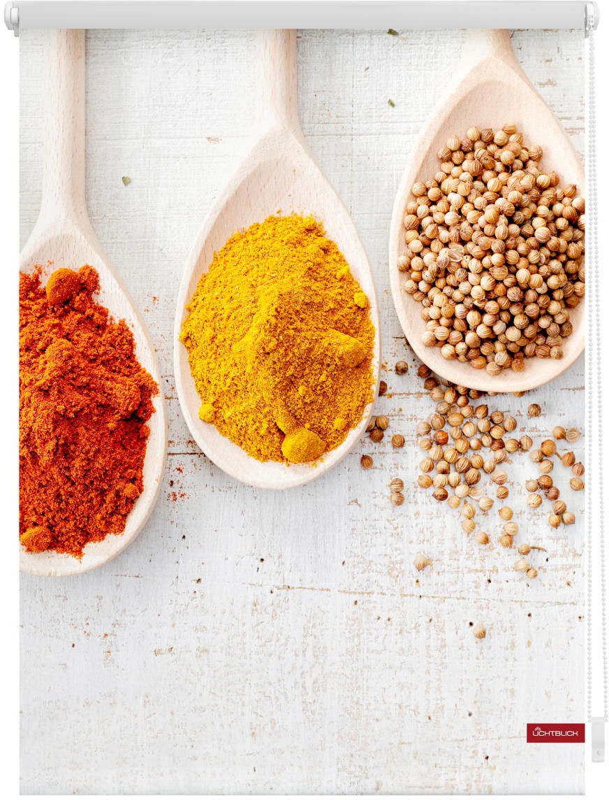 Image of LICHTBLICK ORIGINAL Seitenzugrollo "Rollo Klemmfix, ohne Bohren, Verdunkelung, Spices - Bunt" verdunkelnd Verdunkelung energiesparend freihängend