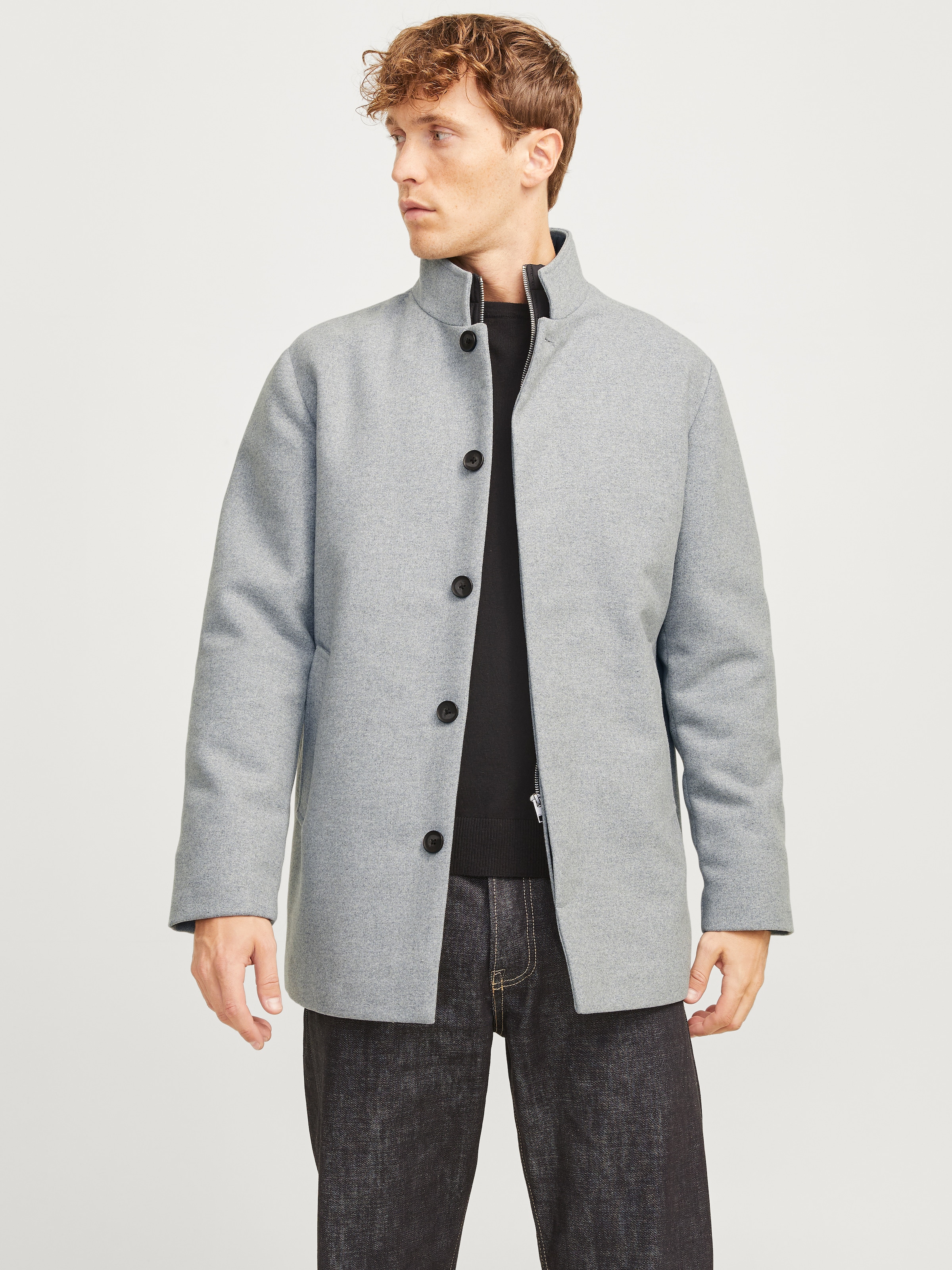 Image of Jack & Jones Wolljacke "JJEHARRISON WOOL JACKET SN" Materialmix, regular fit