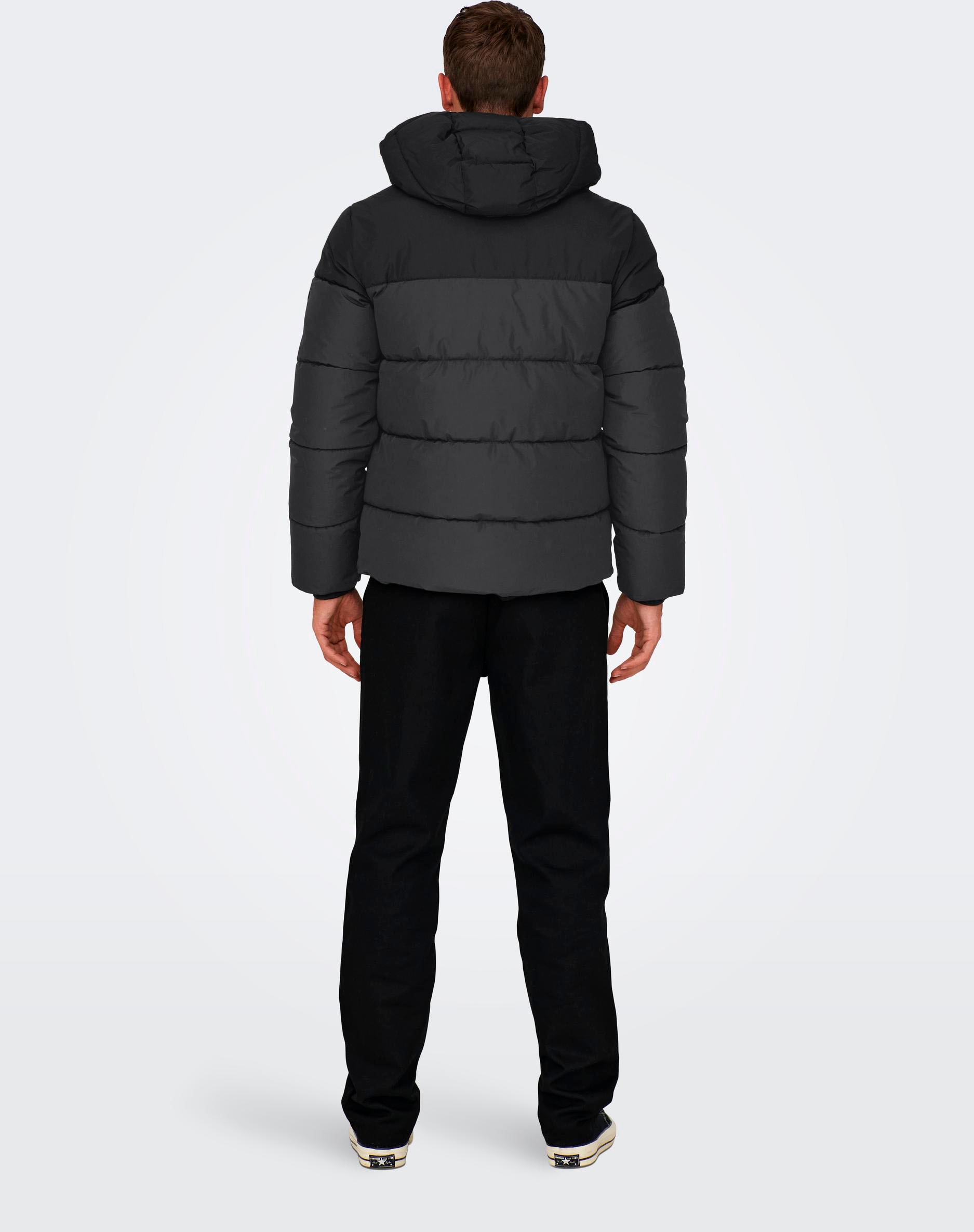ONLY & SONS Steppjacke »ONSMARLON LIFE HOOD PUFFER JACKET OTW VD«, mit Kapuze