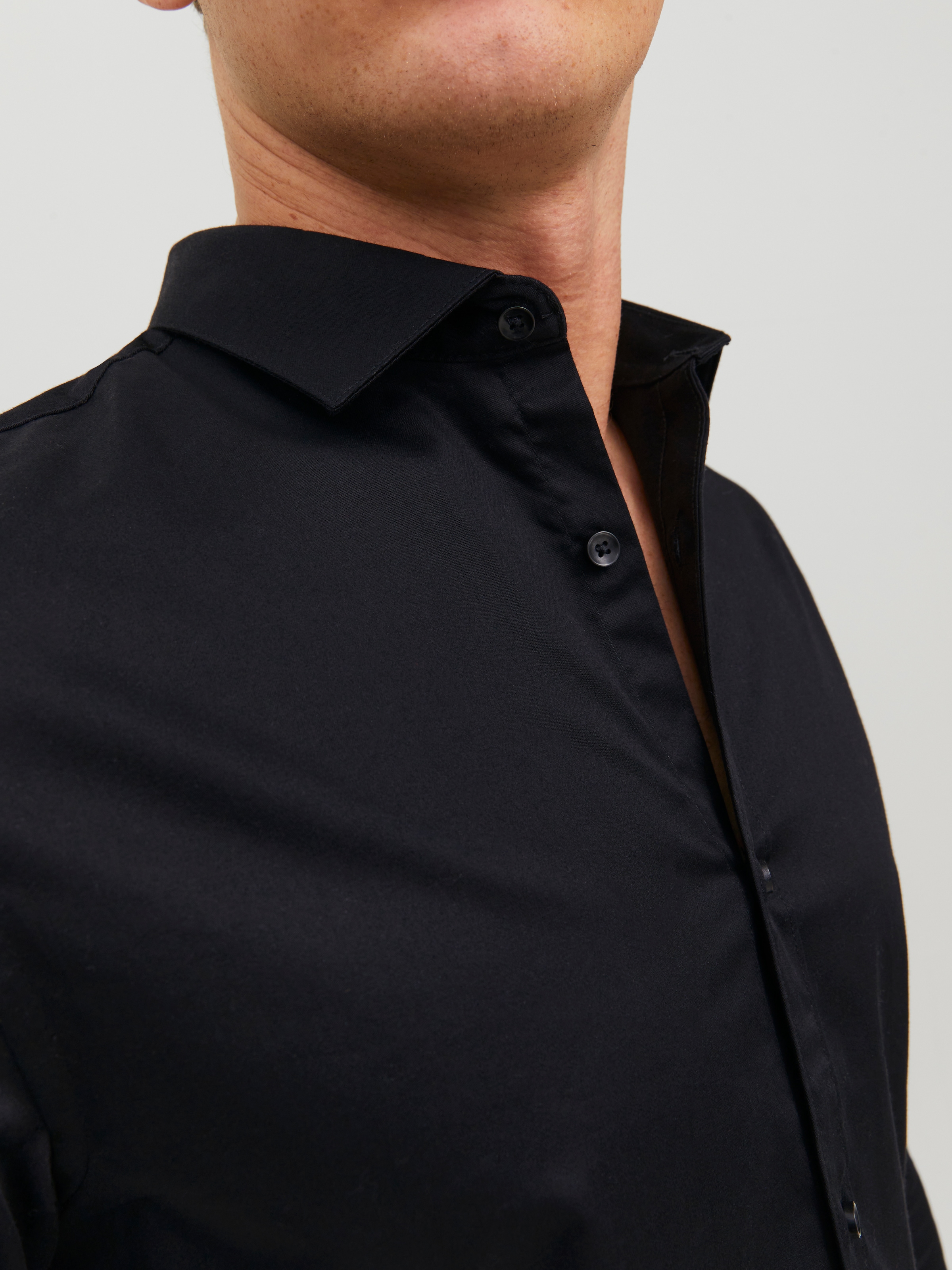 Jack & Jones Businesshemd »JJPRPARMA in Skinny Fit, Stretchanteil und verstellbaren Manschetten« sehr schmal, Web, Baumwollmischung