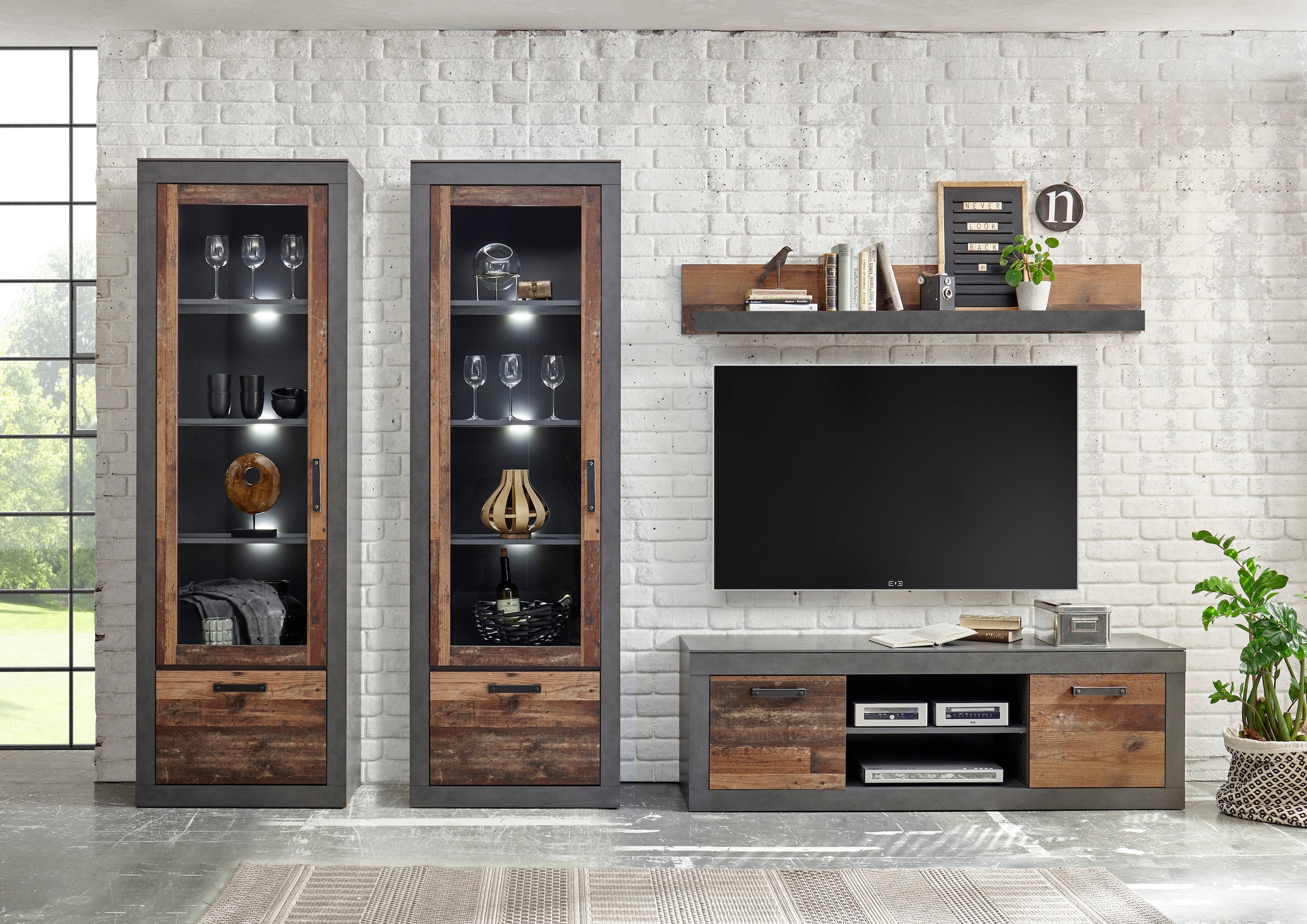 Home affaire Wohnwand »BROOKLYN« 4 Stk. tlg.