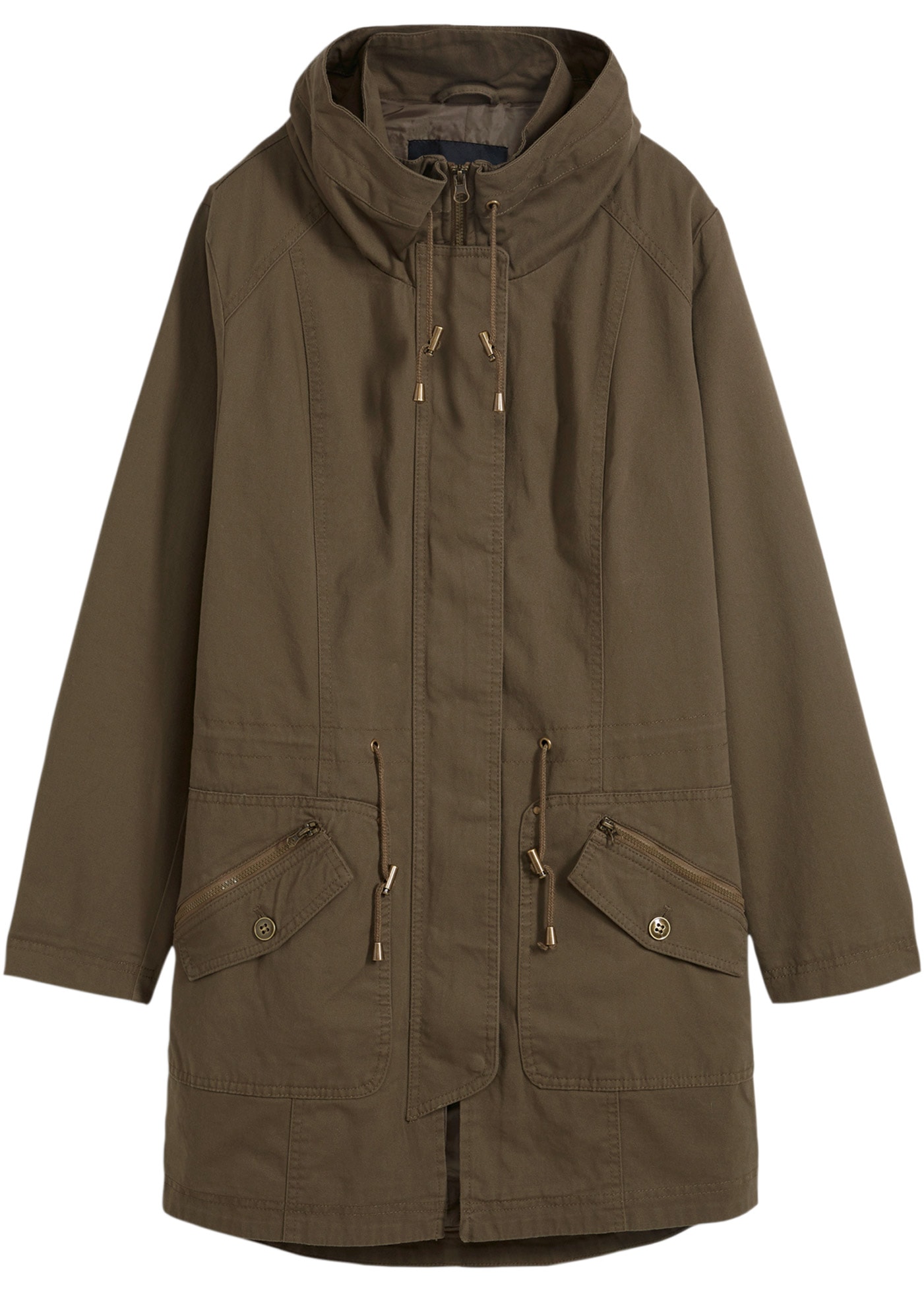 bonprix Parka »Baumwoll-Kurzparka mit Stehkragen, talliert« Baumwoll-Kurzparka mit Stehkragen, talliert