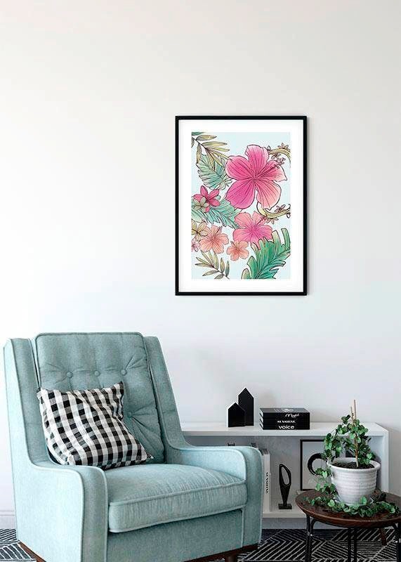 Komar Bild »Ariel Flowers«, Disney, (1 St.), Wandbild zur Dekoration im Kinderzimmer - ohne Rahmen