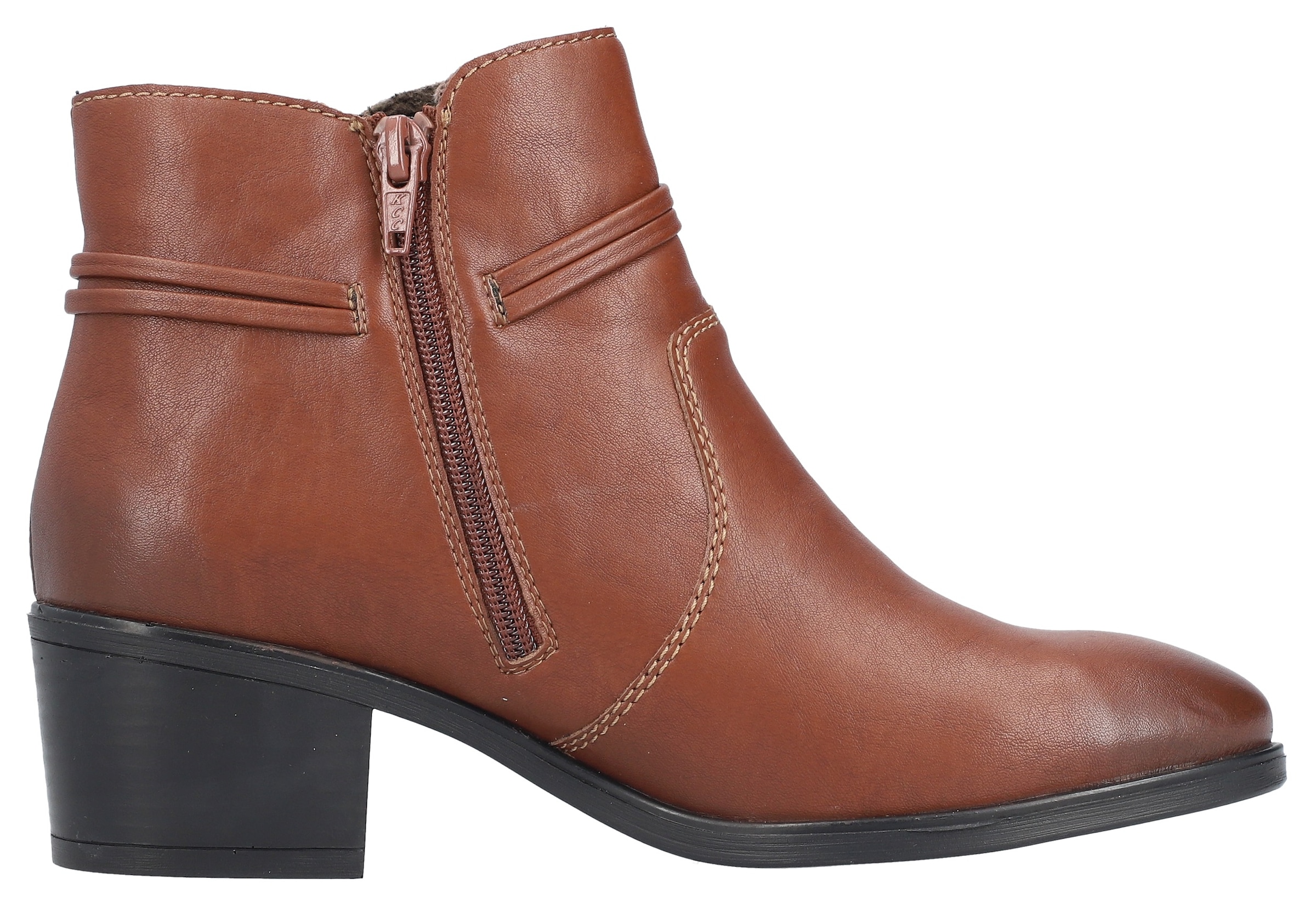 Rieker Stiefelette, Ankleboots, Klassik-Stiefelette, Blockabsatz, Innenreissverschluss