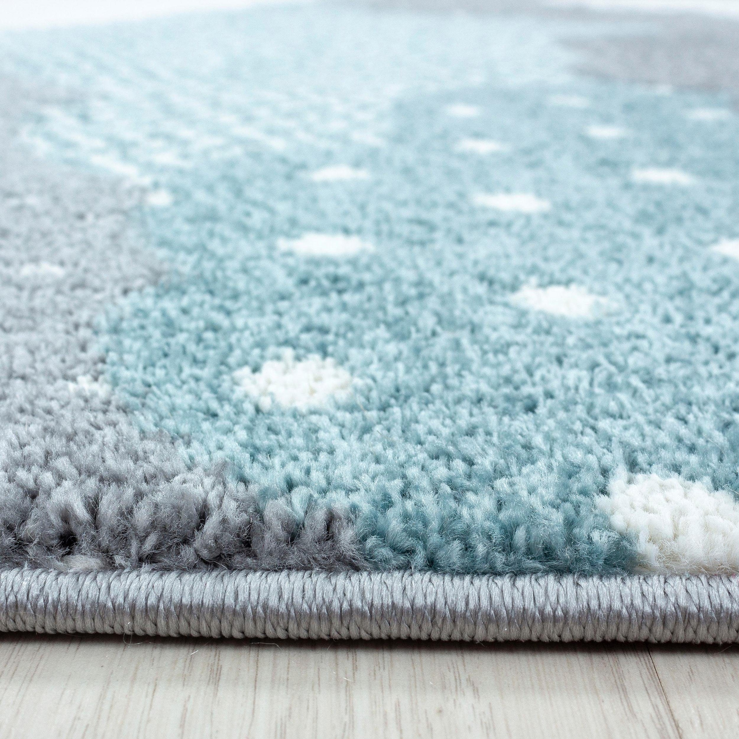 Ayyildiz Teppiche Kinderteppich »Bambi 820«, rechteckig, 11 mm Höhe, auch in rund, Wolken Motiv, Kurzflor