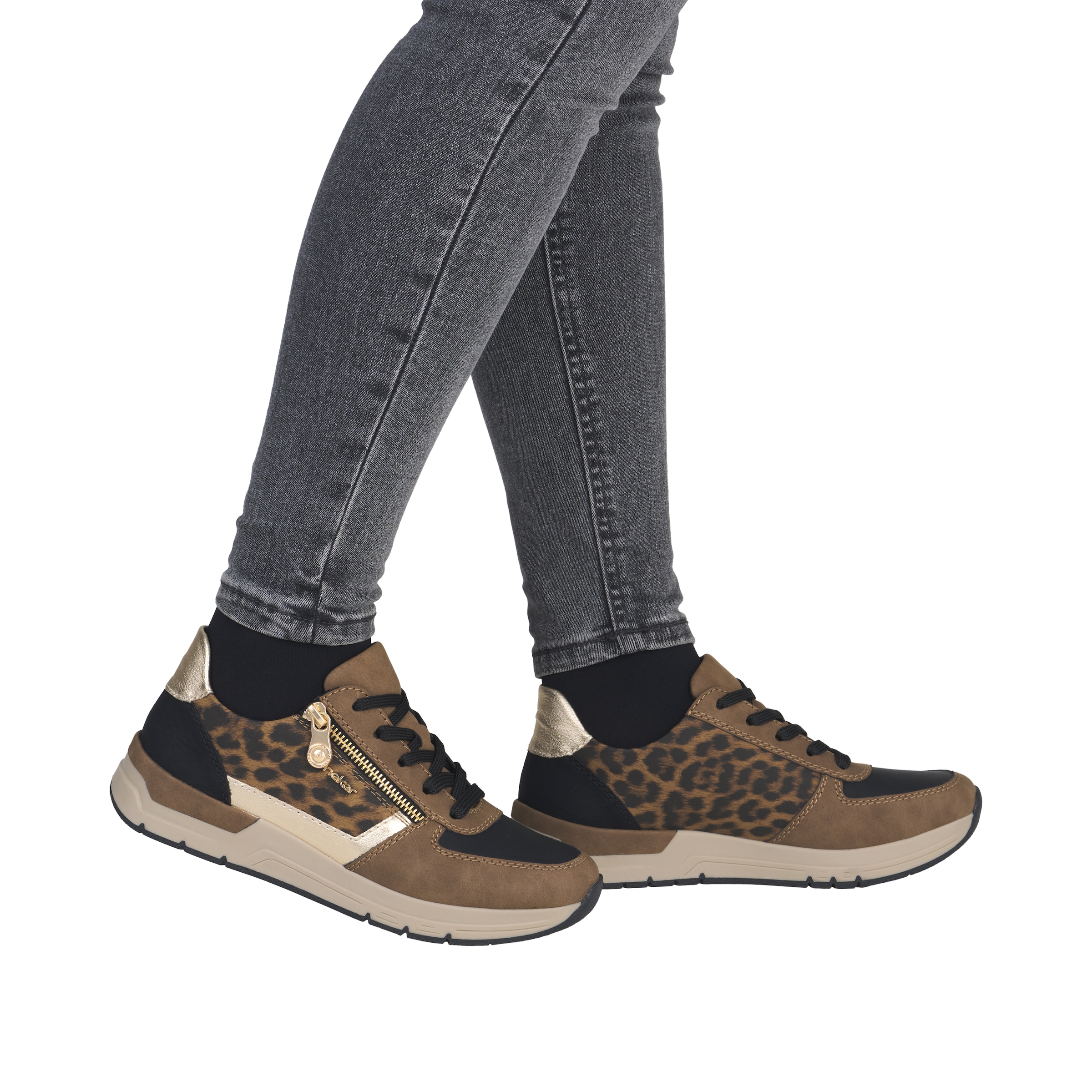 Rieker Sneaker  Freizeitschuh, Schnürschuh, Halbschuh mit modischen Akzenten