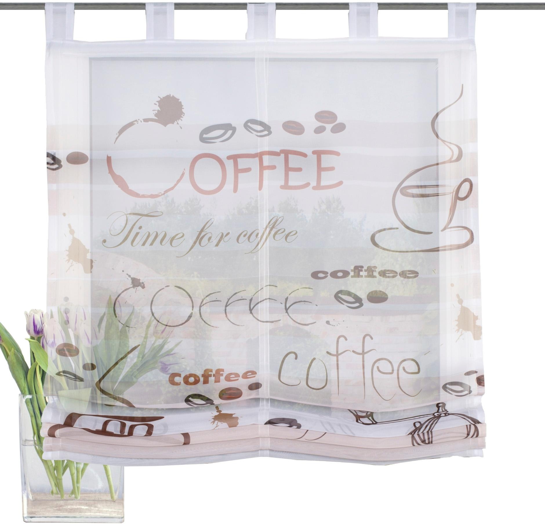 Image of HOME WOHNIDEEN Raffrollo »PRETO«, mit Schlaufen, ohne Bohren, freihängend bei Ackermann Versand Schweiz