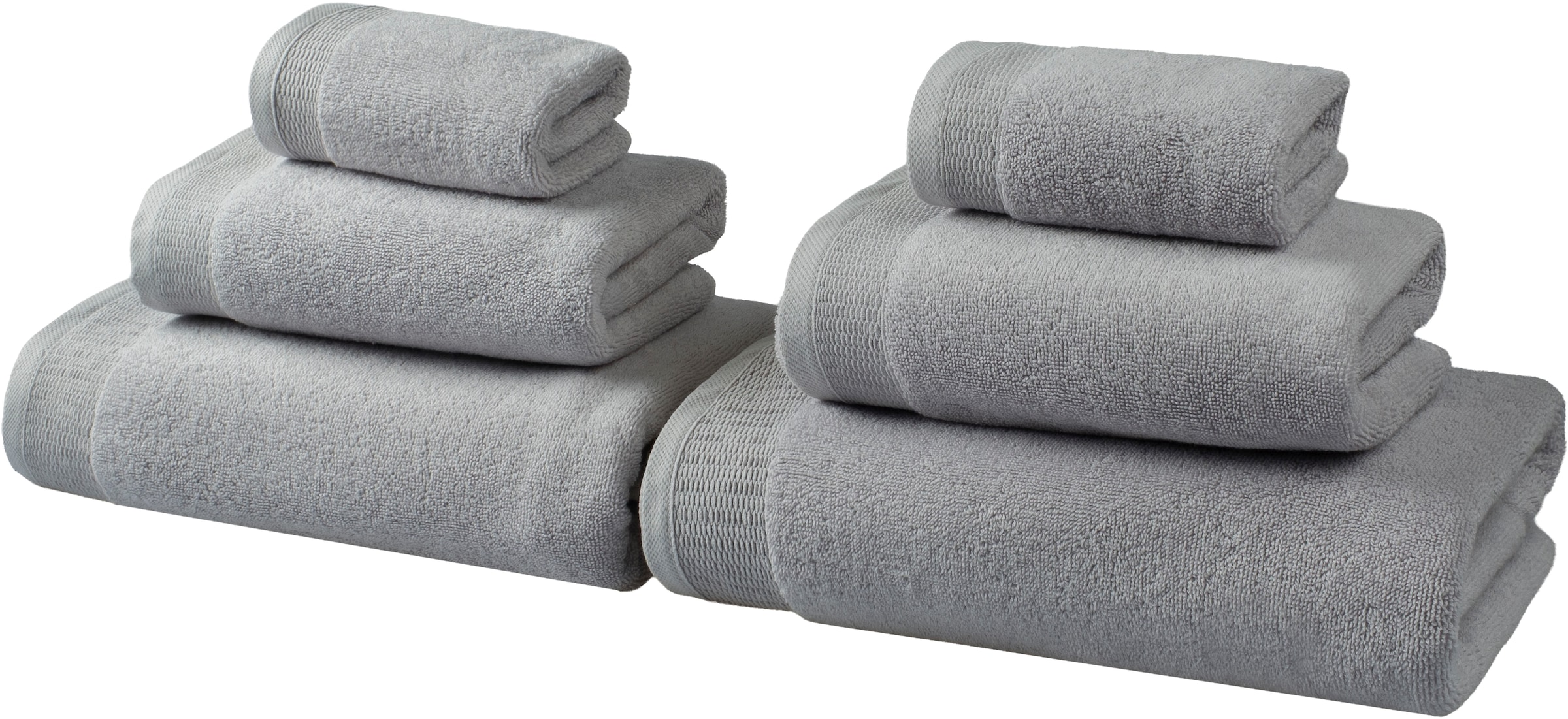 GOODproduct Set de serviettes »Fenya, flauschig und weich, Premium Handtücher, 550 gr/m²« Set 6 cuis Frottee en feutre mit Bordüre, Set, 100% Baumwolle, Hotel-Qualität, 5 Jahre Garantie