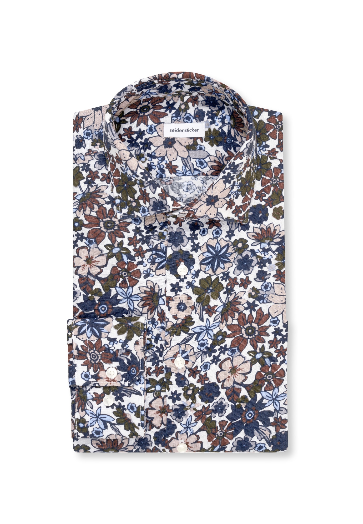 seidensticker Chemise d'affaires »Slim« Slim 1/1 Kentkragen Floral