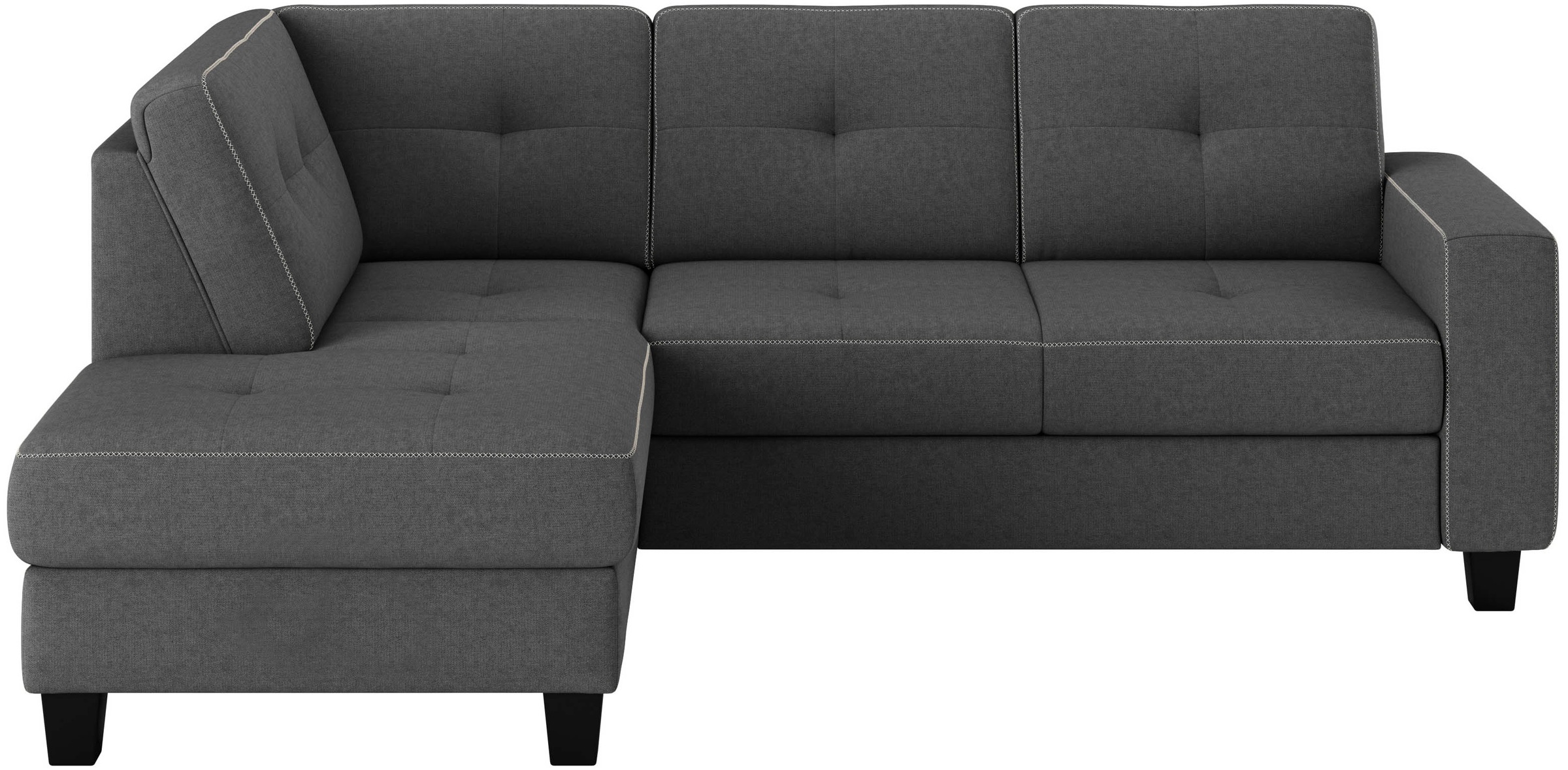 Places of Style Ecksofa »Varese«, Kreuznaht in beige