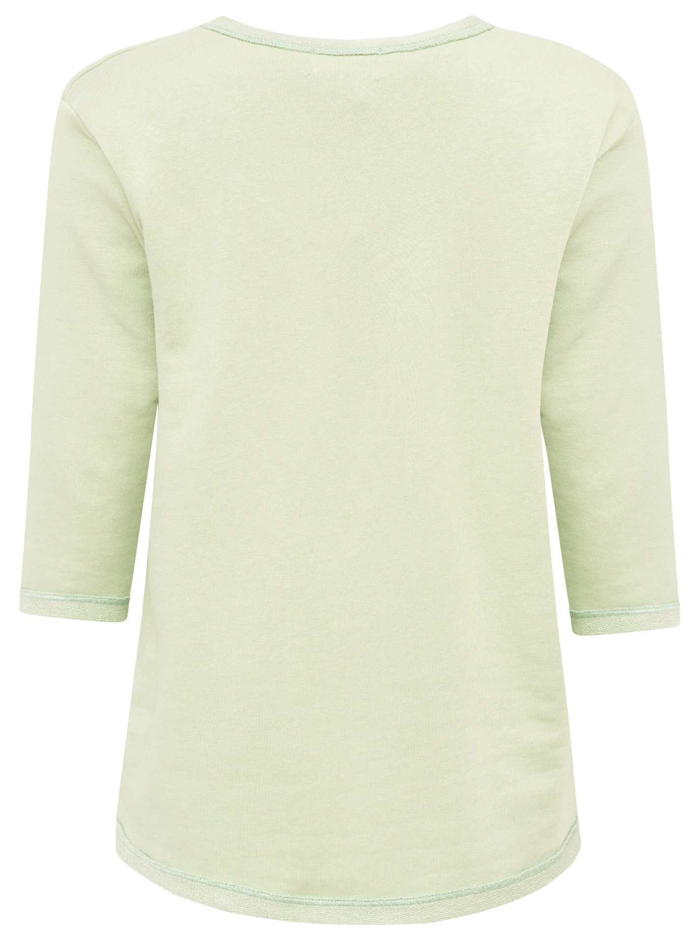 Zwillingsherz Langarmshirt »"Smile"«, 3/4-Arm, Rundhalsausschnitt, Stickerei