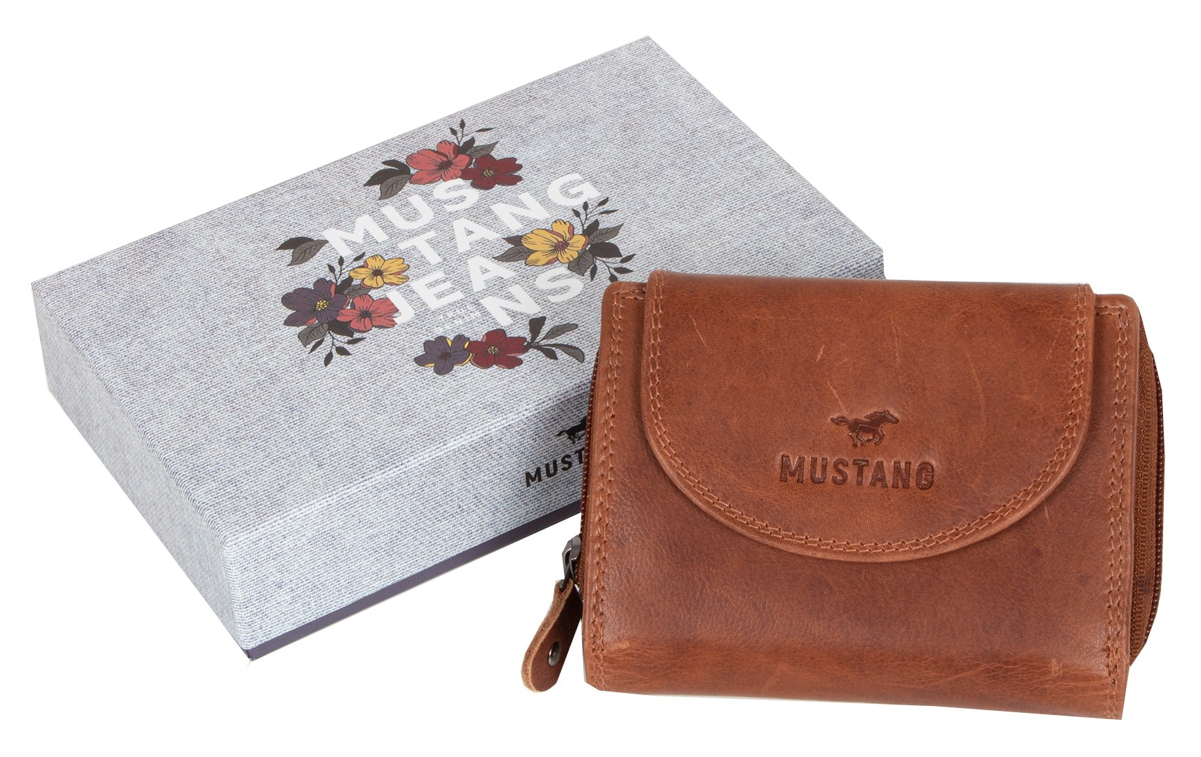 MUSTANG Geldbörse »Udine leather wallet top opening«, im praktischen Format