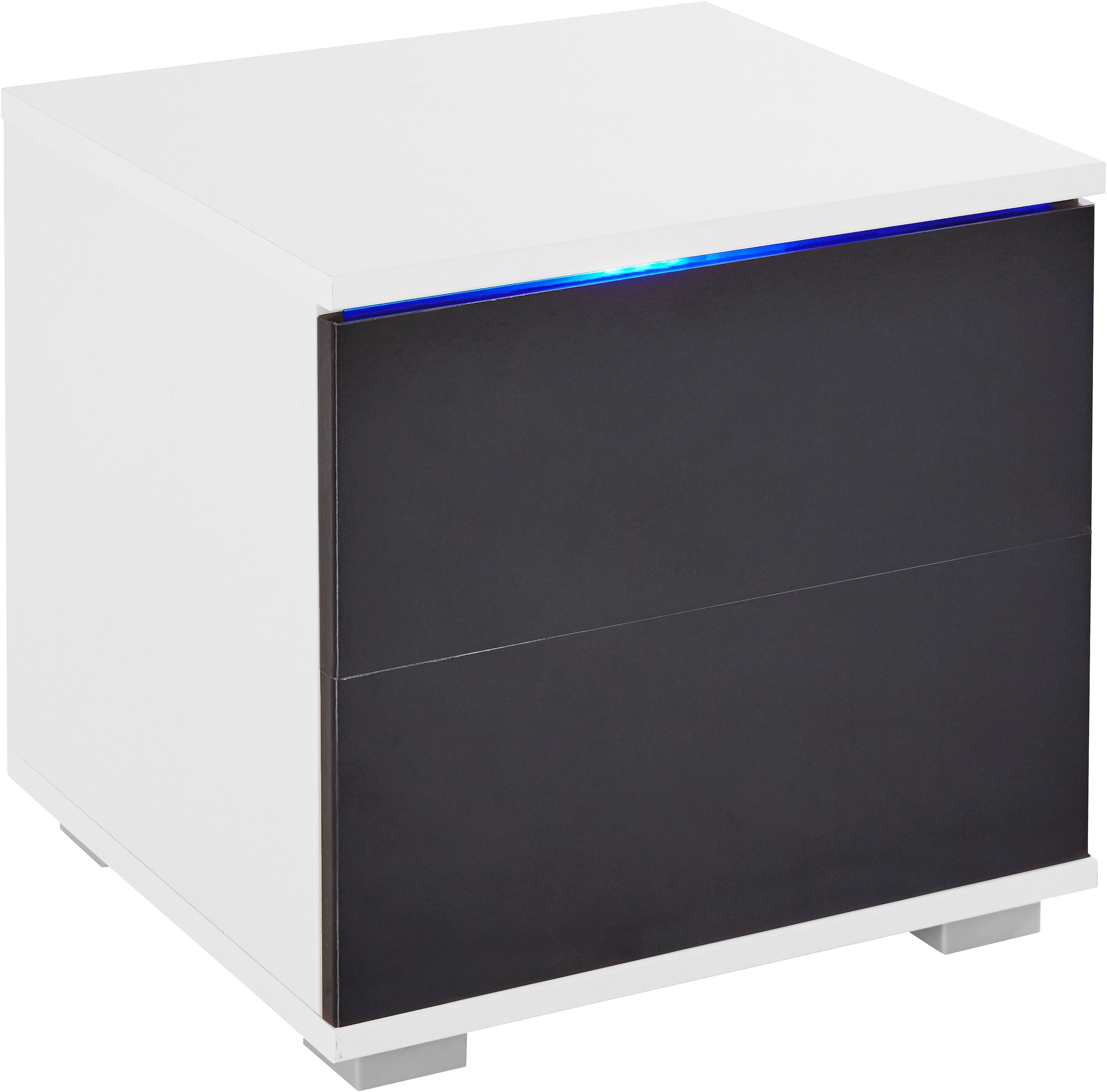 priess Nachtkommode mit LED-Beleuchtung und Push-to-open