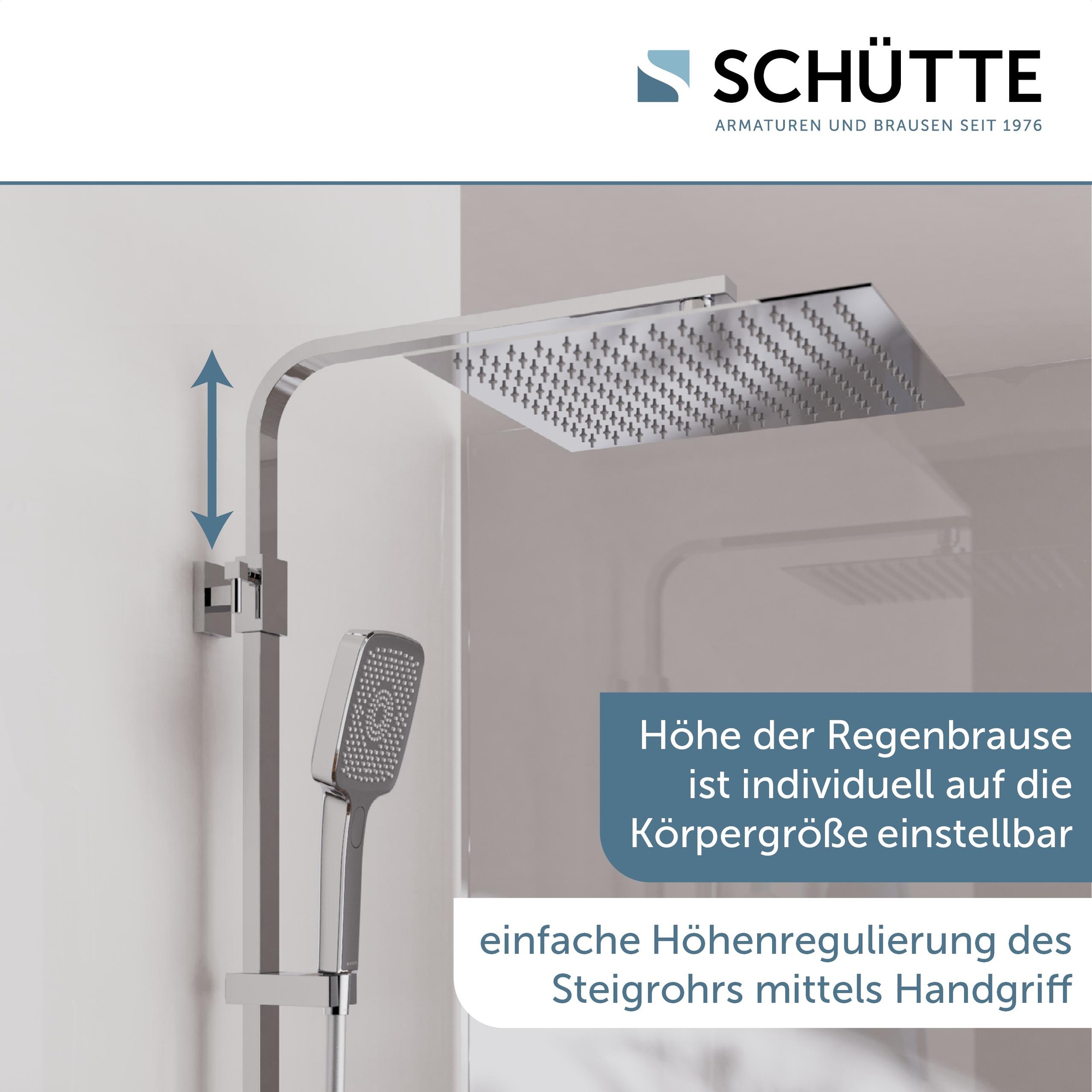 Schütte Garniture de douche »OCEAN« Sicherheitssperre, höhenverstellb., inkl. Glasablage, Antikalk
