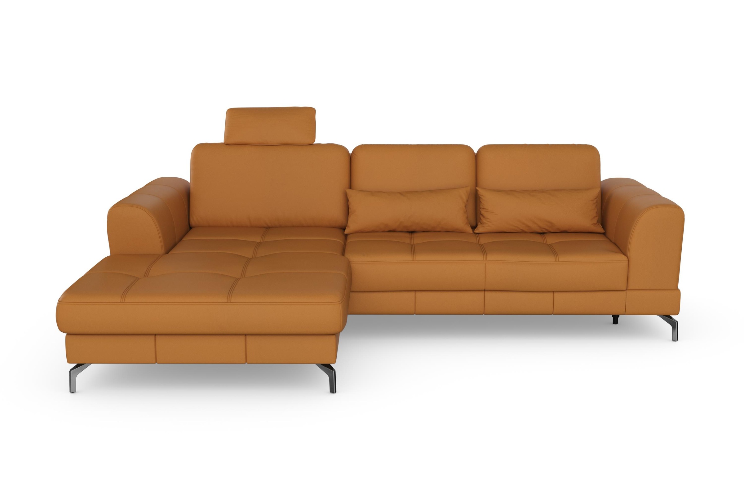 sit&more Ecksofa »Bendigo L-Form«, inklusive Sitztiefenverstellung, Bodenfreiheit 12 cm, in 2 Fussfarben
