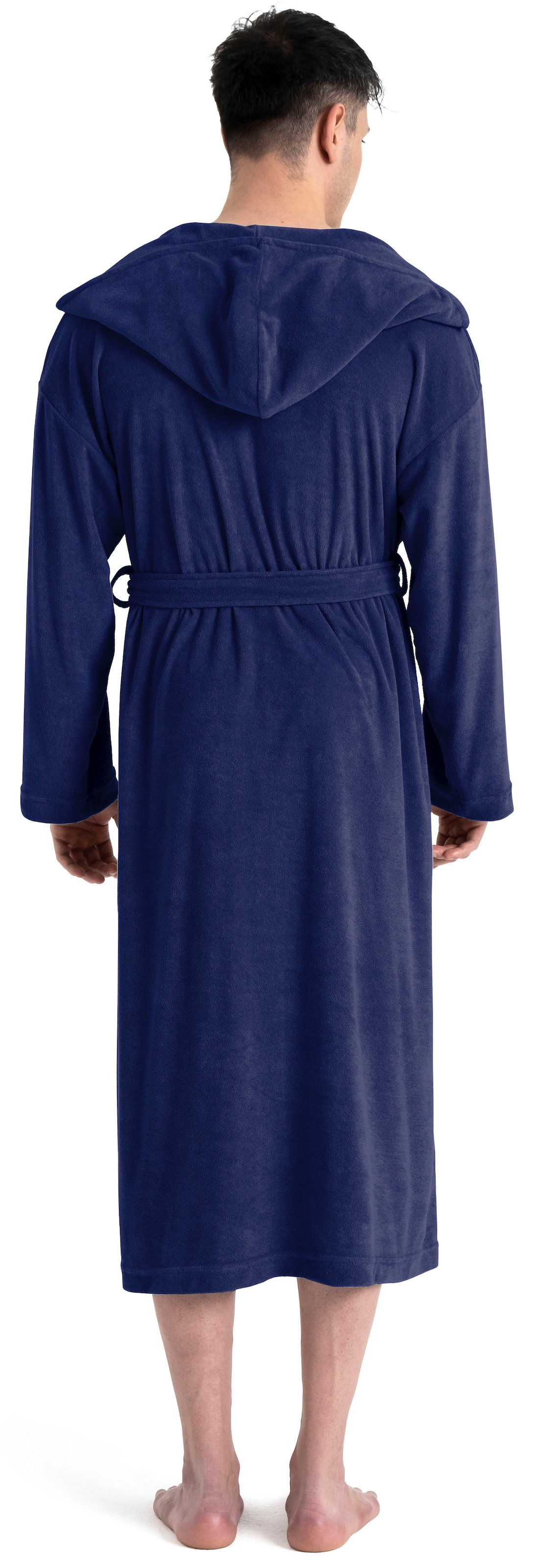 my home Peignoir de bain homme »Sina, ideal für Sauna & Spa, Hotelbademantel, Morgenmantel« 1 cuis tlg., einfarbiger Bademantel, lang, hoher Baumwollanteil, S-4XL