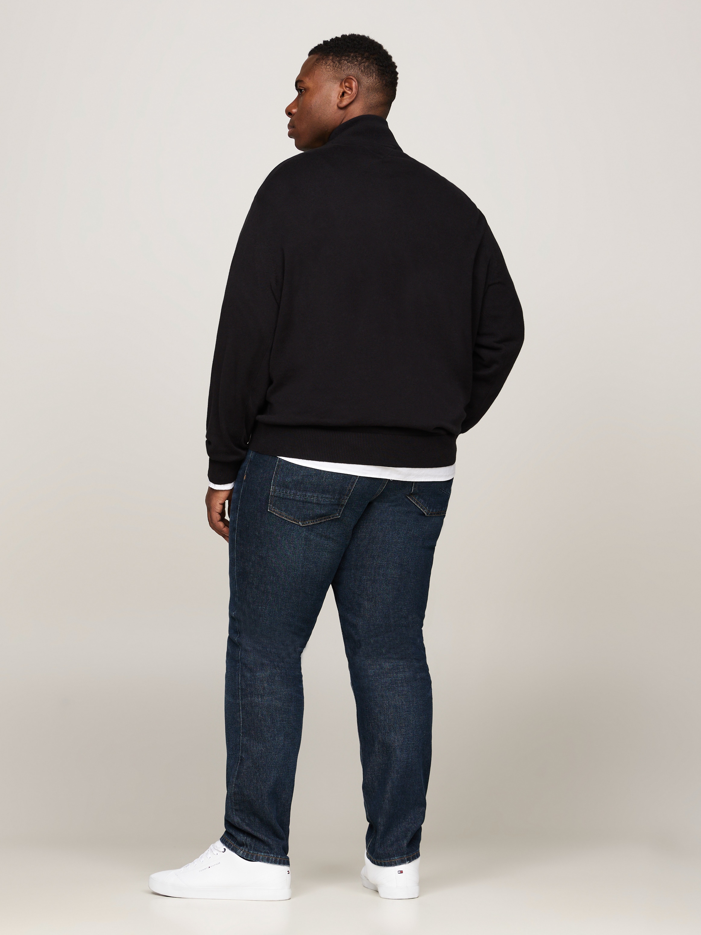 Tommy Hilfiger Big & Tall Troyer »BT-PIMA ORG CTN CASHMERE ZMOCK-B« Grosse Grössen