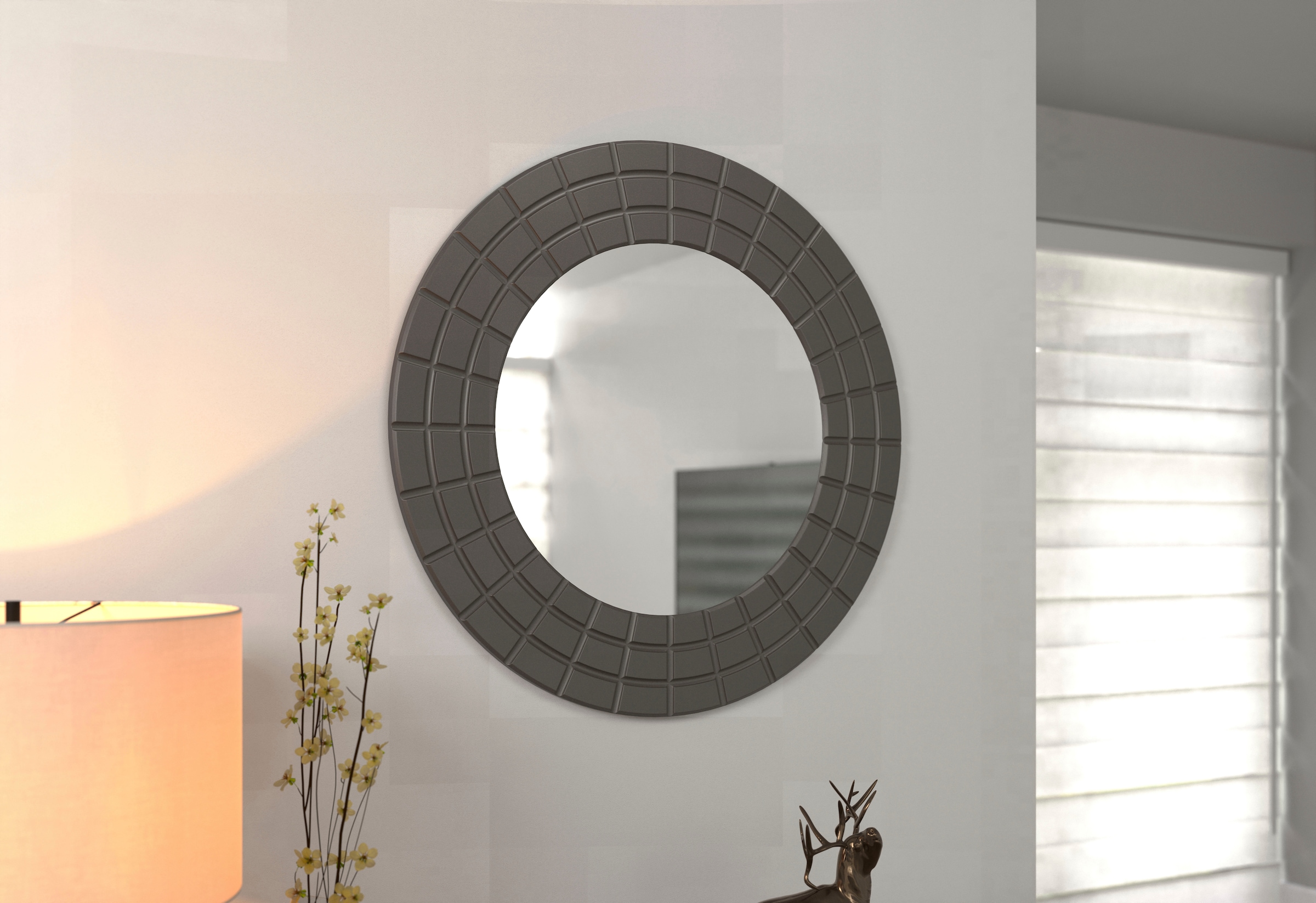 INOSIGN Miroir mural »Fusion« Wandspiegel rund mit Floatglas - (B/T/H) 67/2/67 cm