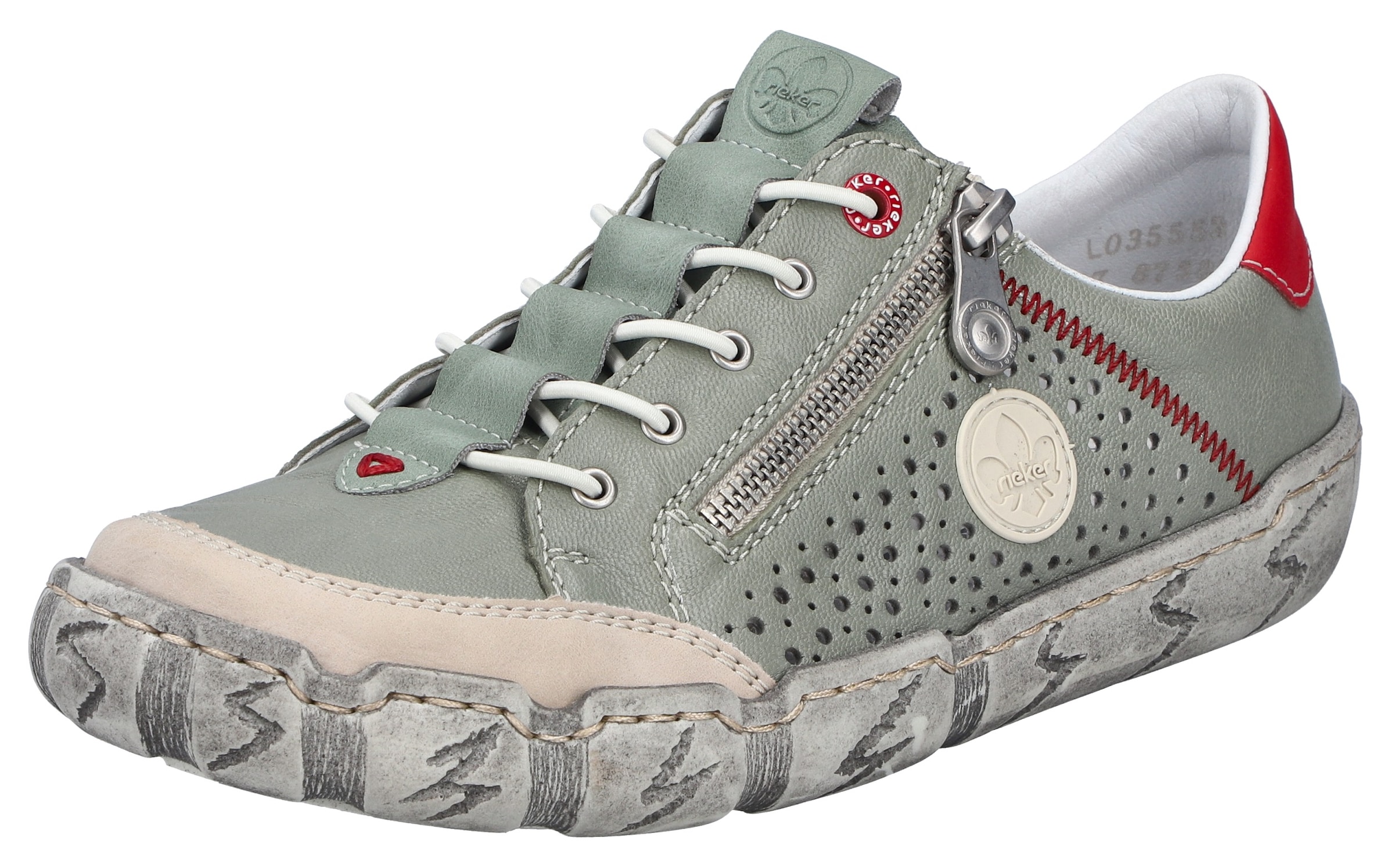 Image of Rieker Plateausneaker Schlupfschuh, Halbschuh, Freizeitsneaker mit Gummizug