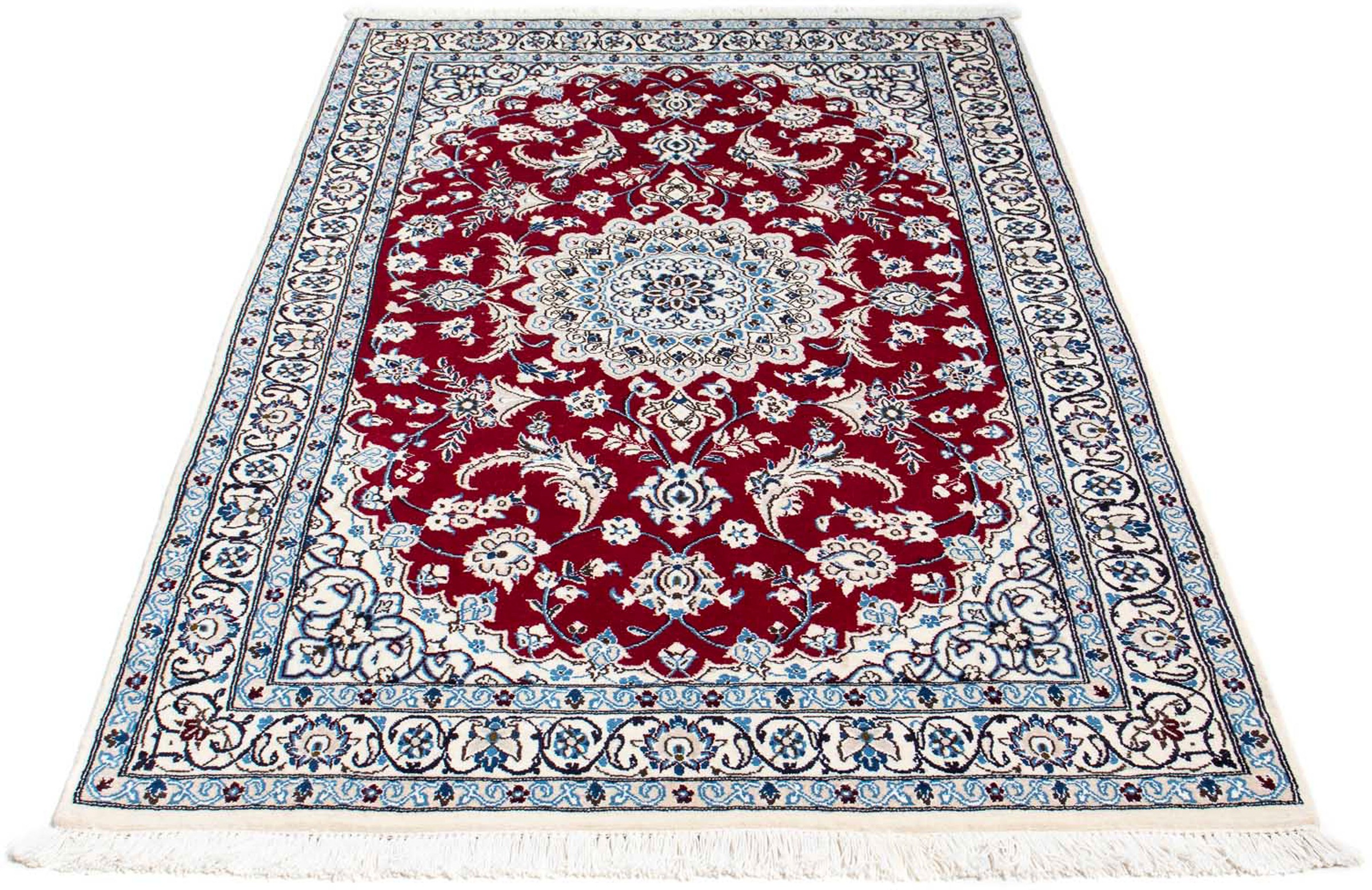 Image of morgenland Orientteppich »Perser - Nain - Royal - 184 x 108 cm - dunkelrot«, rechteckig, 10 mm Höhe, Wohnzimmer, Handgeknüpft, Einzelstück mit Zertifikat bei Ackermann Versand Schweiz