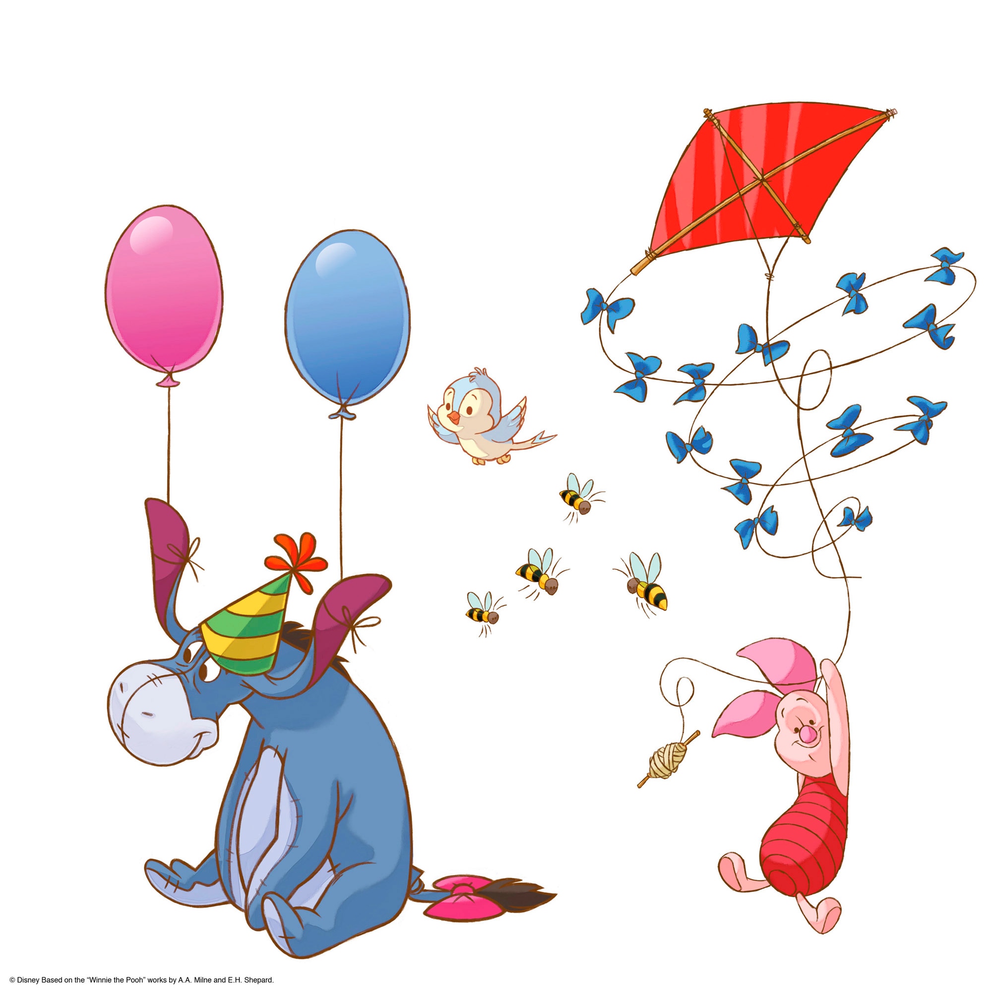 Komar Wandtattoo »Window Sticker Winnie the Pooh - Grösse 31 x 31 cm«, (13 St.), selbsthaftend, Fensteraufkleber, Kinderzimmer