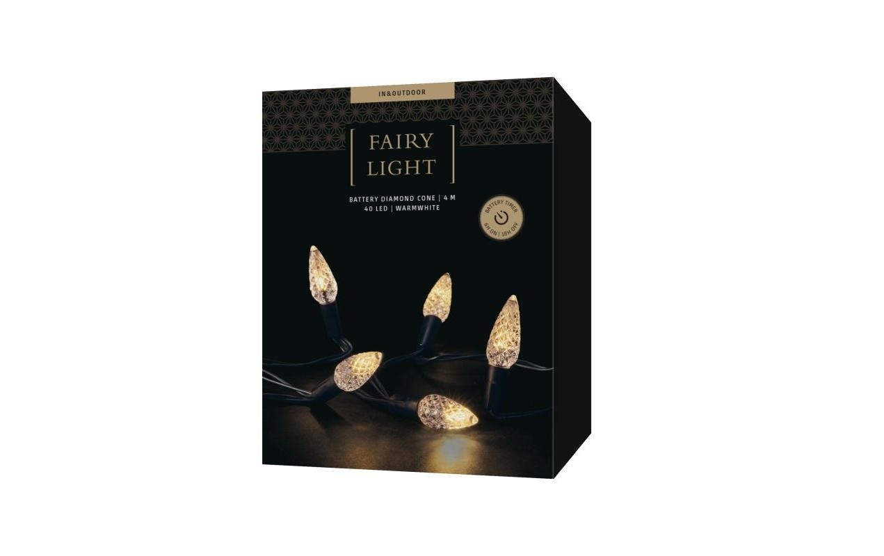 STT Lichterkette »LED-Lichterkette Battery Diamond cones 40 LED, 4m«