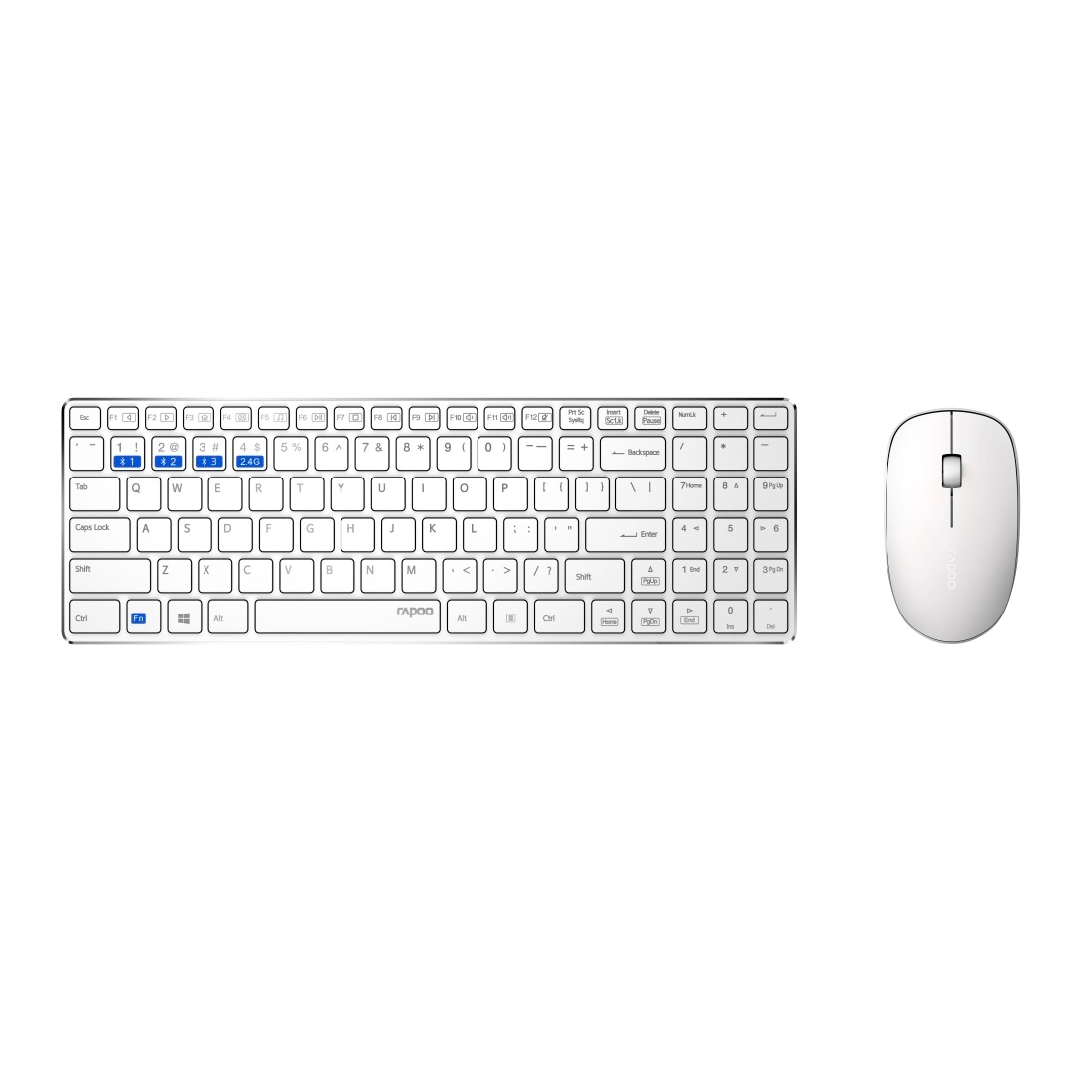 Rapoo Tastatur- und Maus-Set »9300M kabelloses Tastatur-Maus-Set, Bluetooth, 2.4 GHz, 1300 DPI«