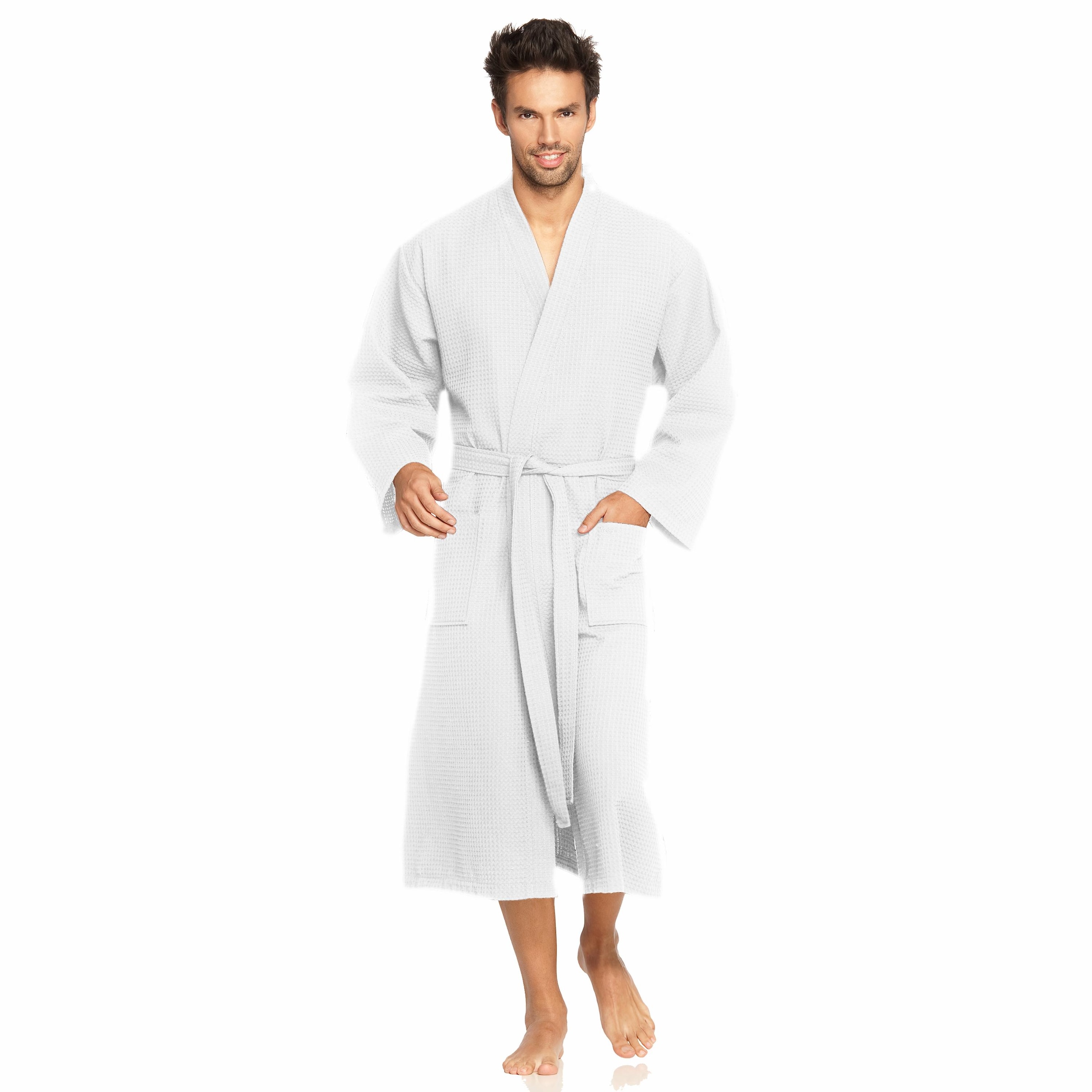 Image of Vossen Herrenbademantel "Wellington, ideal für Sauna & Spa, Hotelbademantel, Morgenmantel" 1 Stk. mit Kimono-Kragen, in besonders leichter Qualität