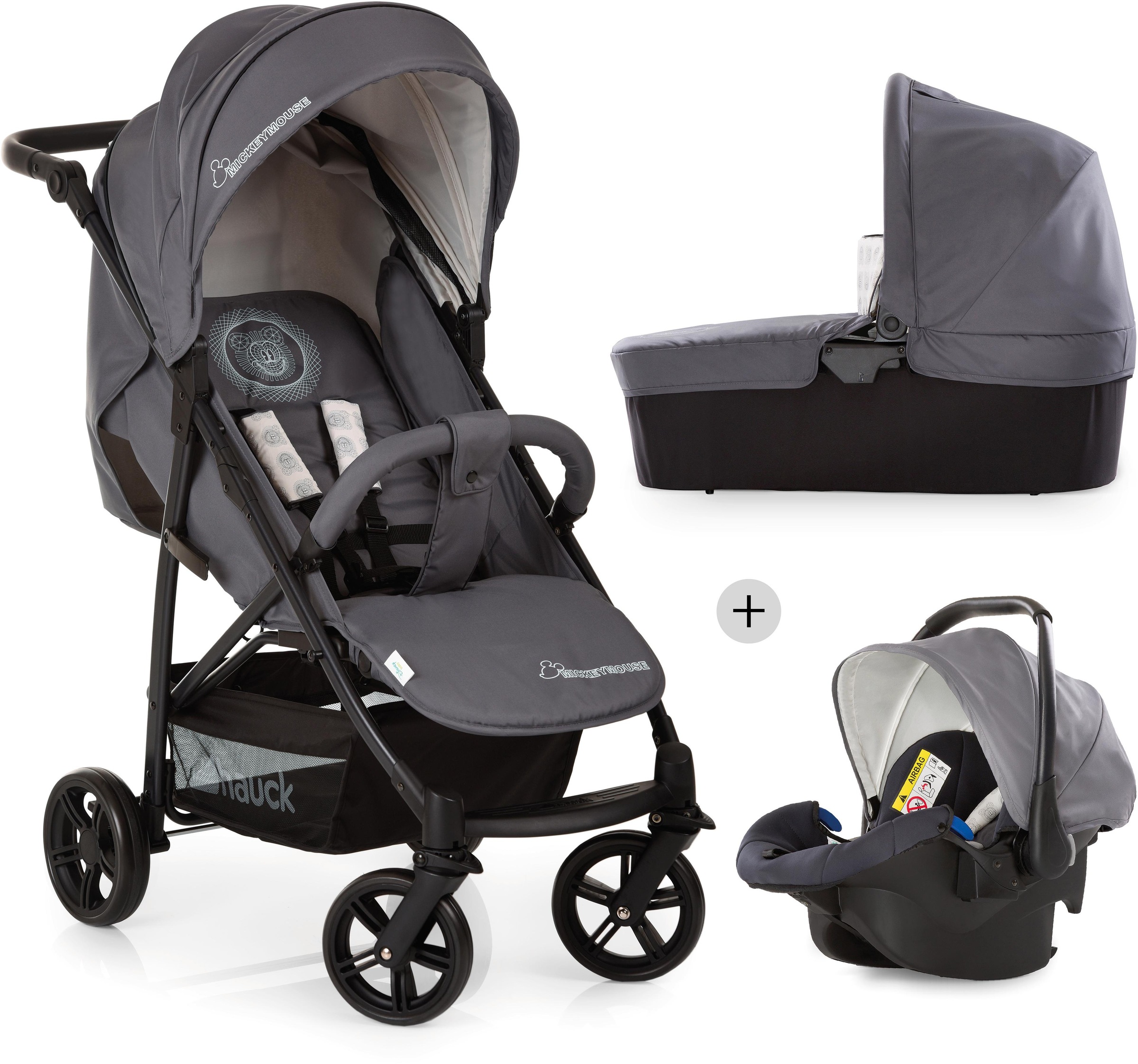 Image of Hauck Kombi-Kinderwagen »Rapid 4X Plus Trio Set, Mickey Cool Vibes«, 25 kg, mit Babyschale; Kinderwagen bei Ackermann Versand Schweiz