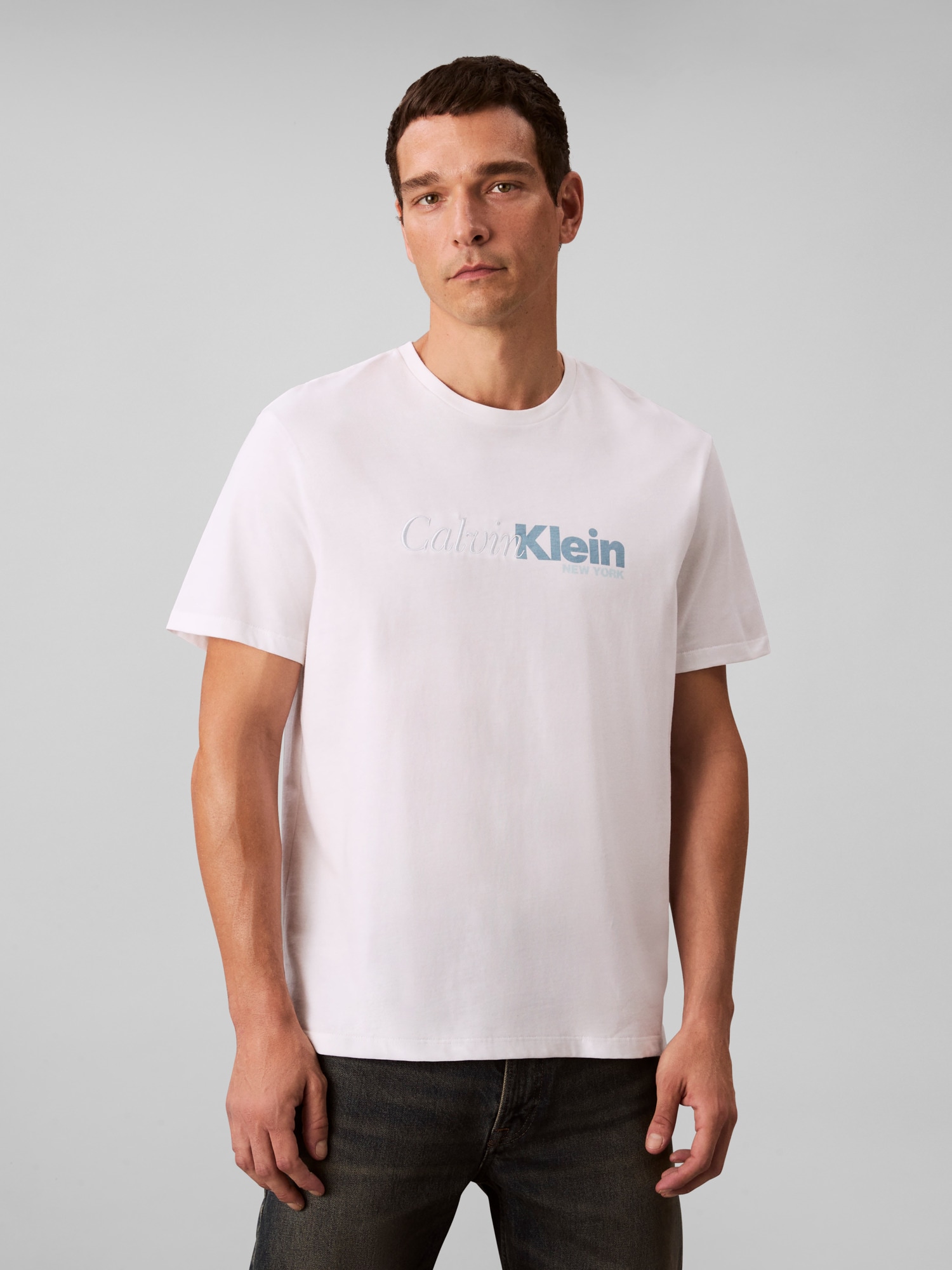 Image of Calvin Klein T-Shirt "SS 20S EU CALVIN CURSIVE GRAPHIC" Mit Rundhalsausschnitt, regular fit