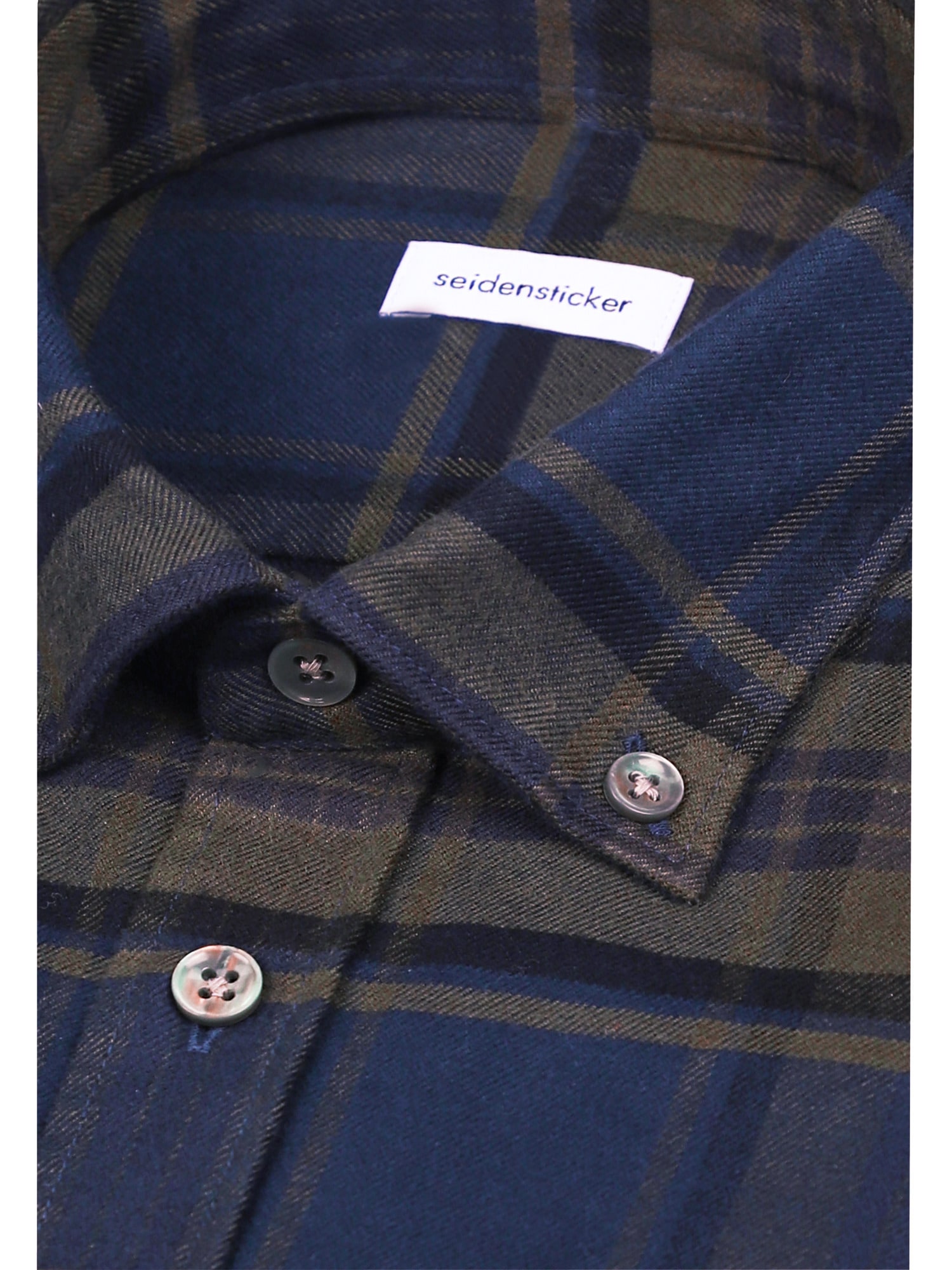 seidensticker Businesshemd Regular 1/1 Button-Down-Kragen Karo