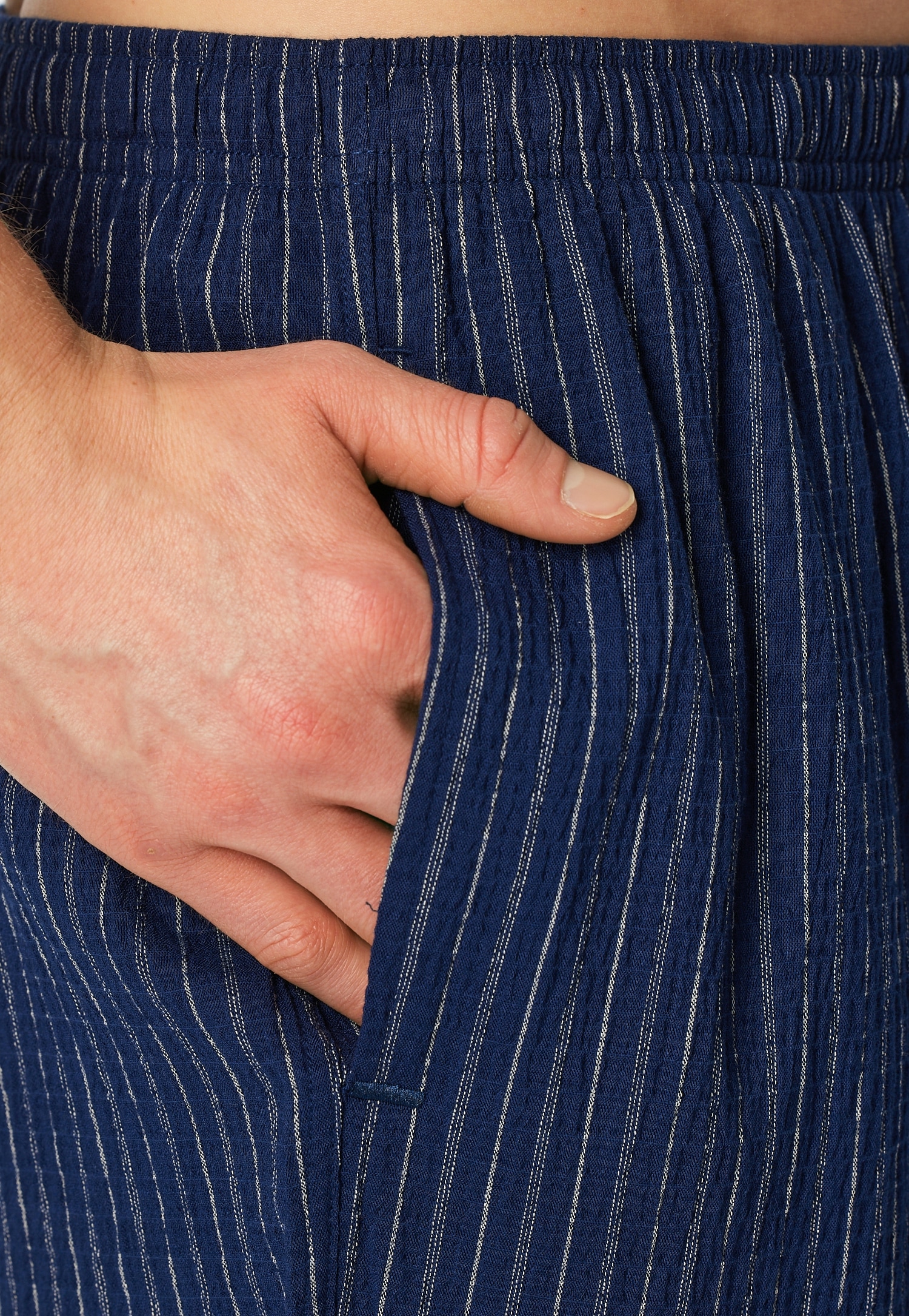 Schiesser Pantalon de pyjama »Mix + Relax«  mit seitlichen Eingrifftaschen, Bindeband