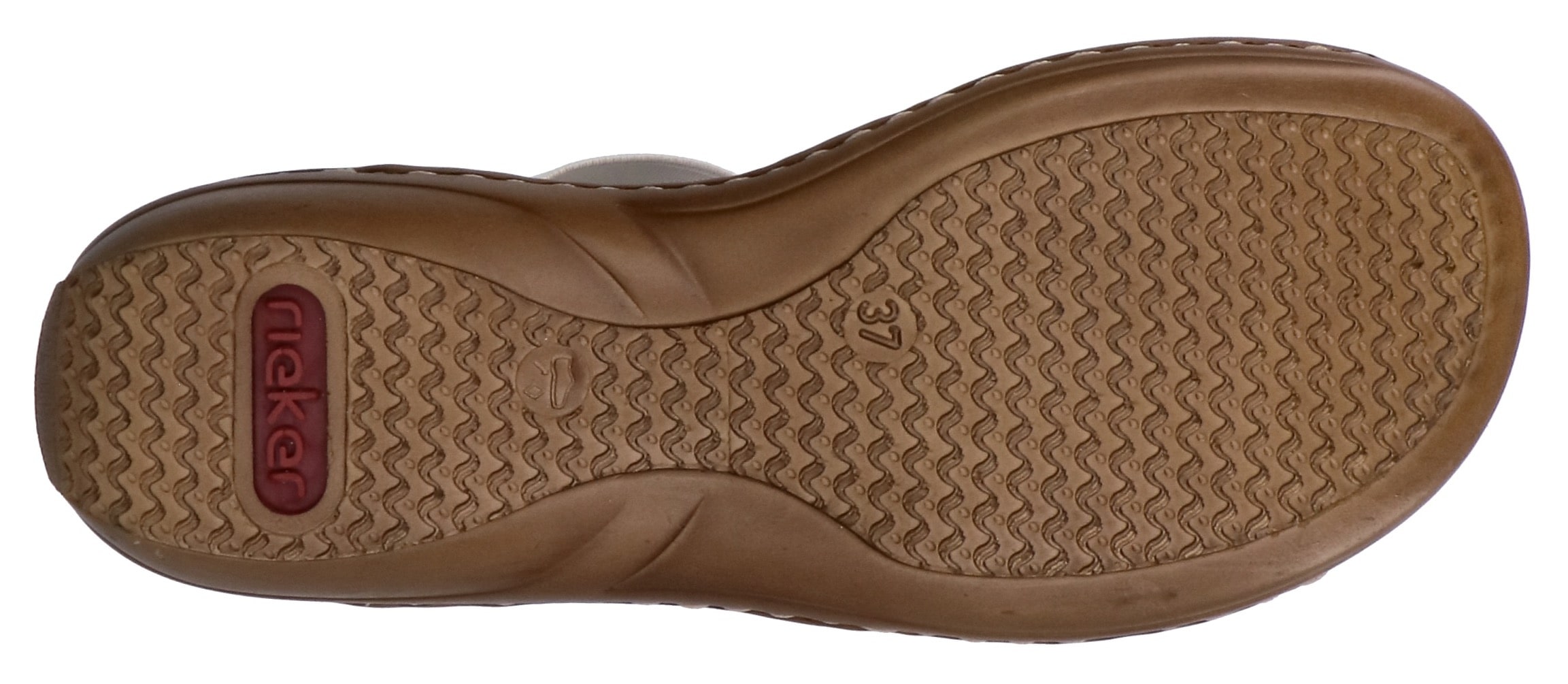 Rieker Sandale à lanières  chaussure d'été, sandale, talon compensé, avec belle décoration