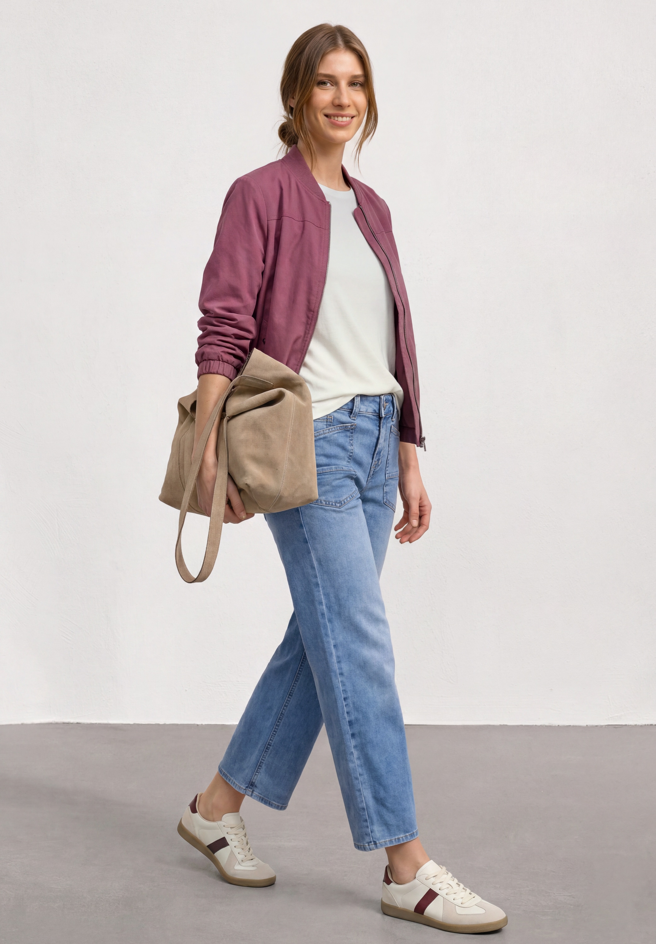 STREET ONE Loose-fit-Jeans »Style Emee« Wide Legs mit Viskose und Stretch