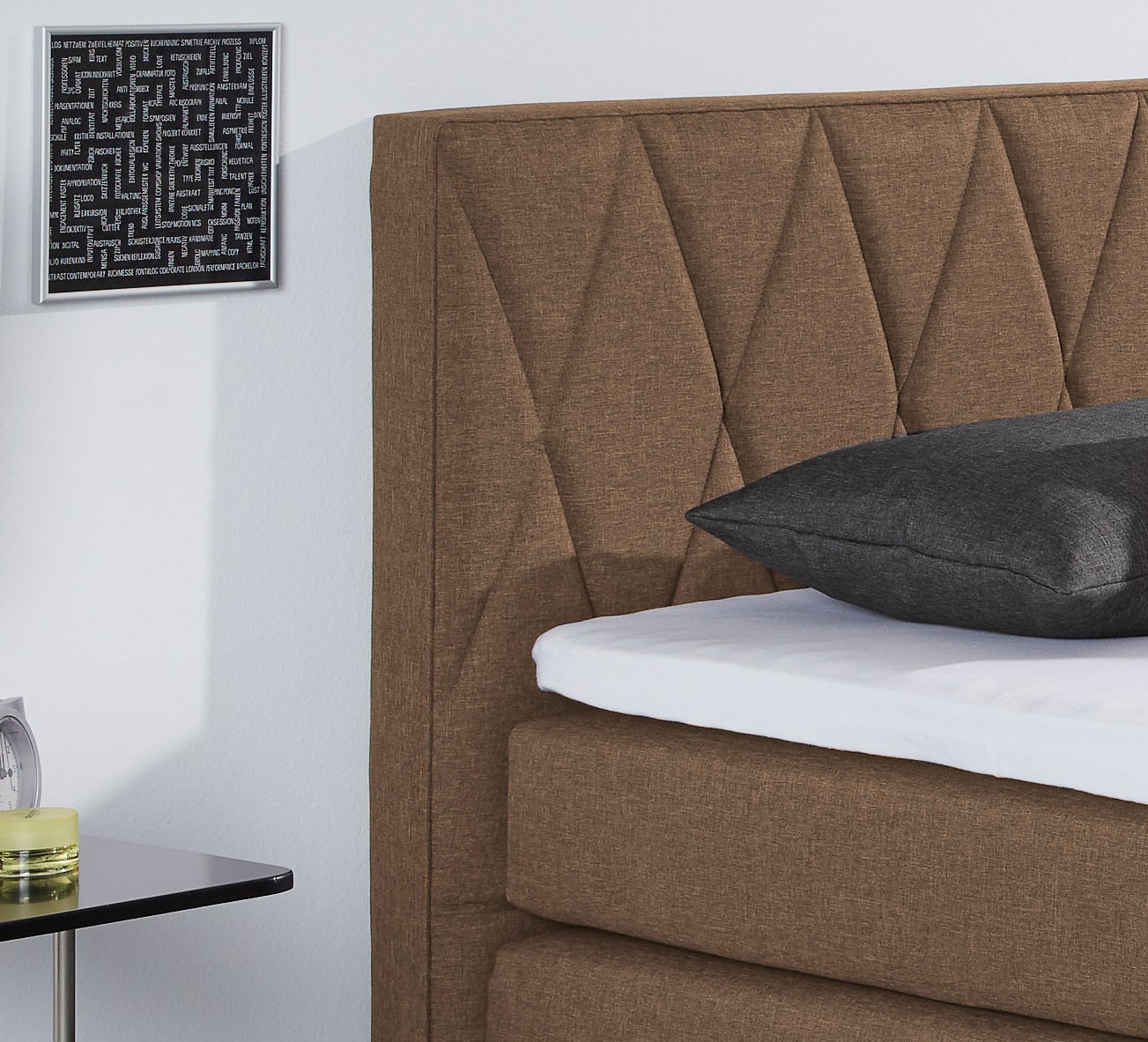hapo Lit boxspring »ATLANTA« Topper separat erhältlich!,  erhältlich in verschiedenen Breiten, Farben & Maratzenarten